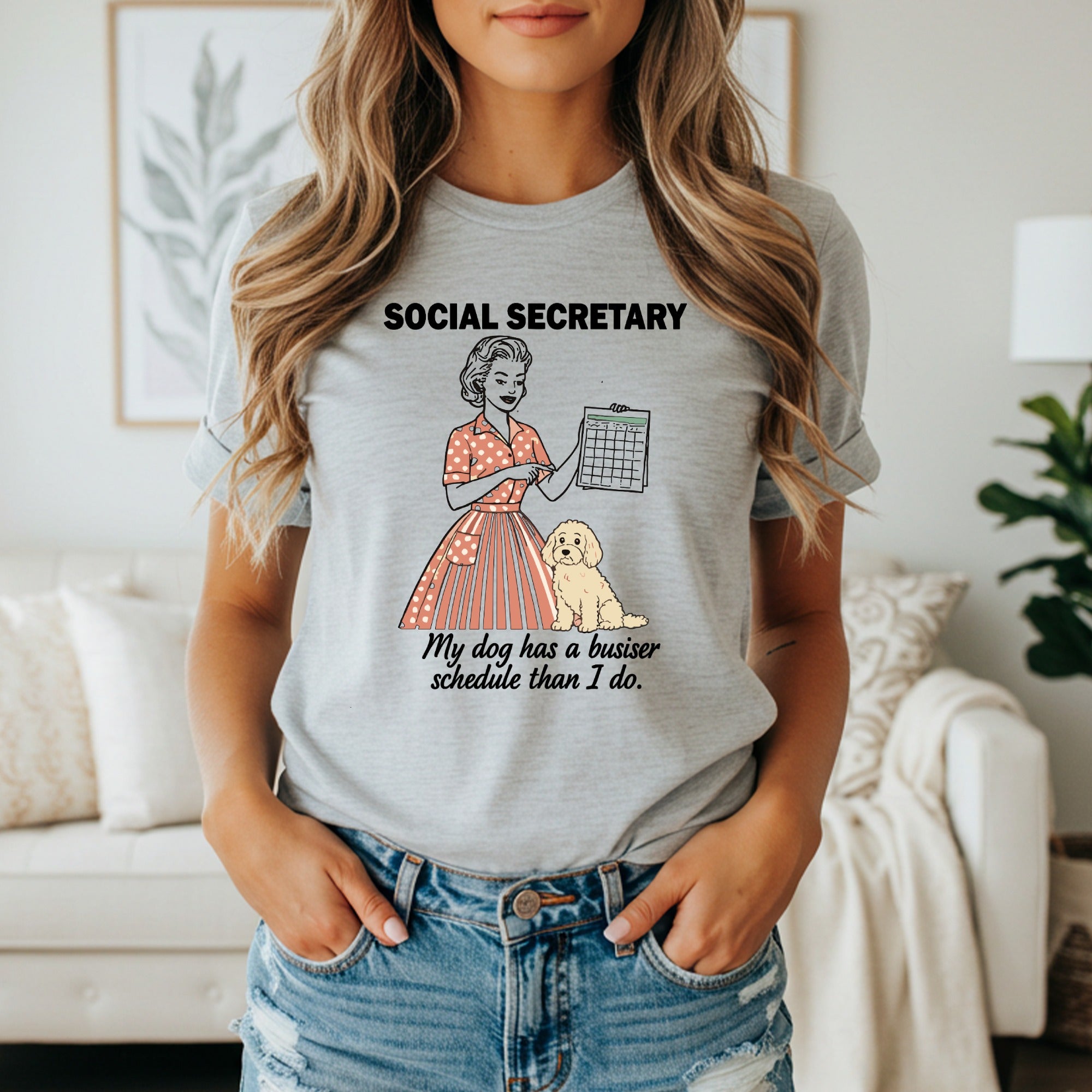 Social Secretary Graphic Tee My Dog Has Busier Schedule