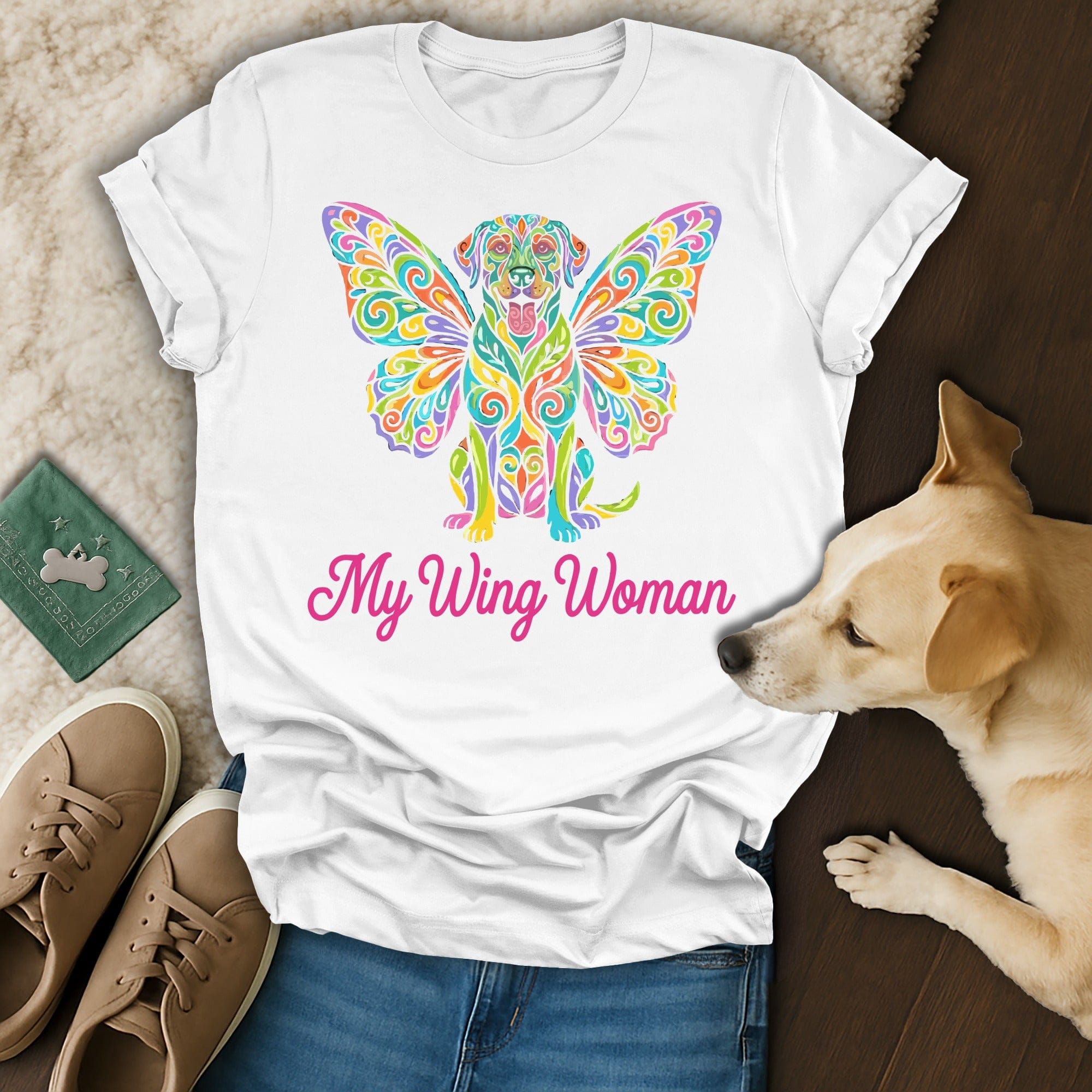 My Wing Woman Colorful Dog Butterfly Wings product type
Dog Graphic Tee
Colorful Dog Art
Butterfly Wings Dog
Winged Canine Design
My Wing Woman Quote
Dog Lover Gift Idea
Pet Owner Apparel
Vibrant Animal Print
Unique Graphic Shirt
Rainbow Dog Design
Cute Puppy Shirt
Best Friend Dog Gift
Dog Mom Present
Animal Lover Tee
Artistic Dog Pattern
Intricate Dog Art
Fantasy Dog Creature
Happy Dog Graphic
Dog T-shirt
Casual Dog Top