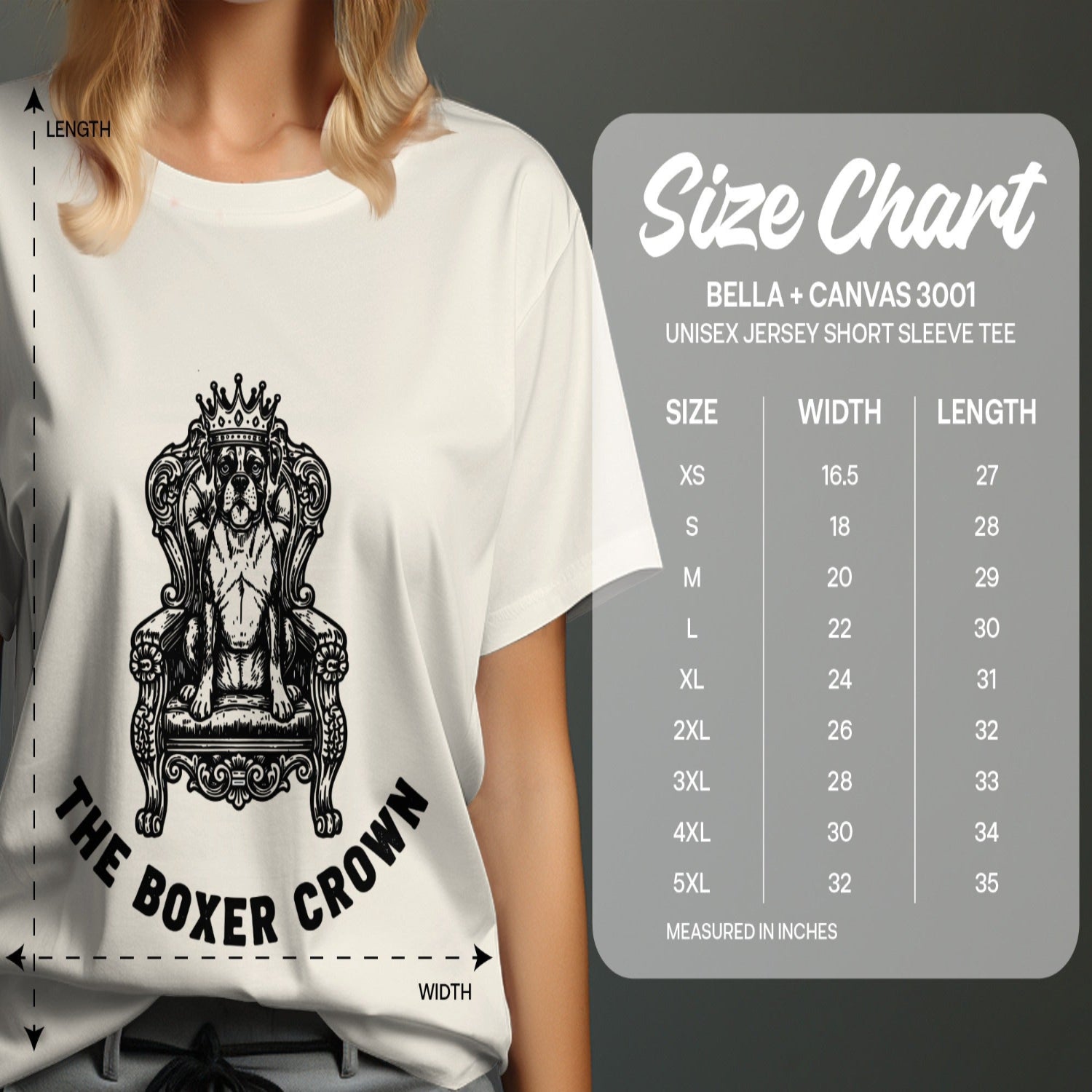 The Boxer Crown Bella + Canvas 3001 Short Sleeve Tee