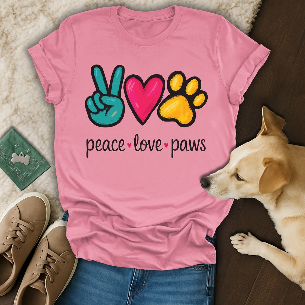 Pink Peace Love Paws Dog Theme Lover Fan product type