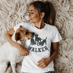 Walker With Three Dogs Graphic Print T-shirt
