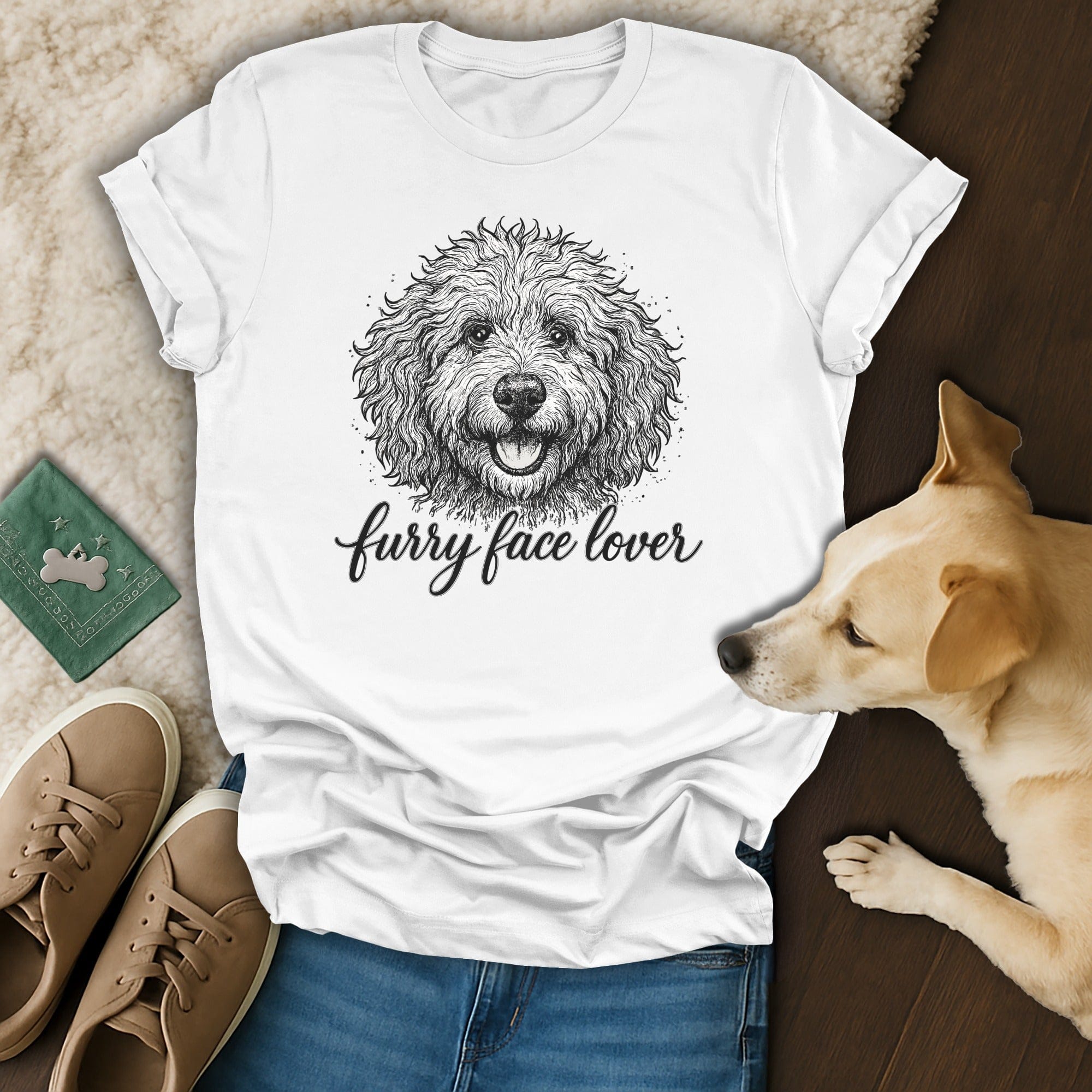 Furry Face Lover Graphic Tee for Dog Enthusiasts