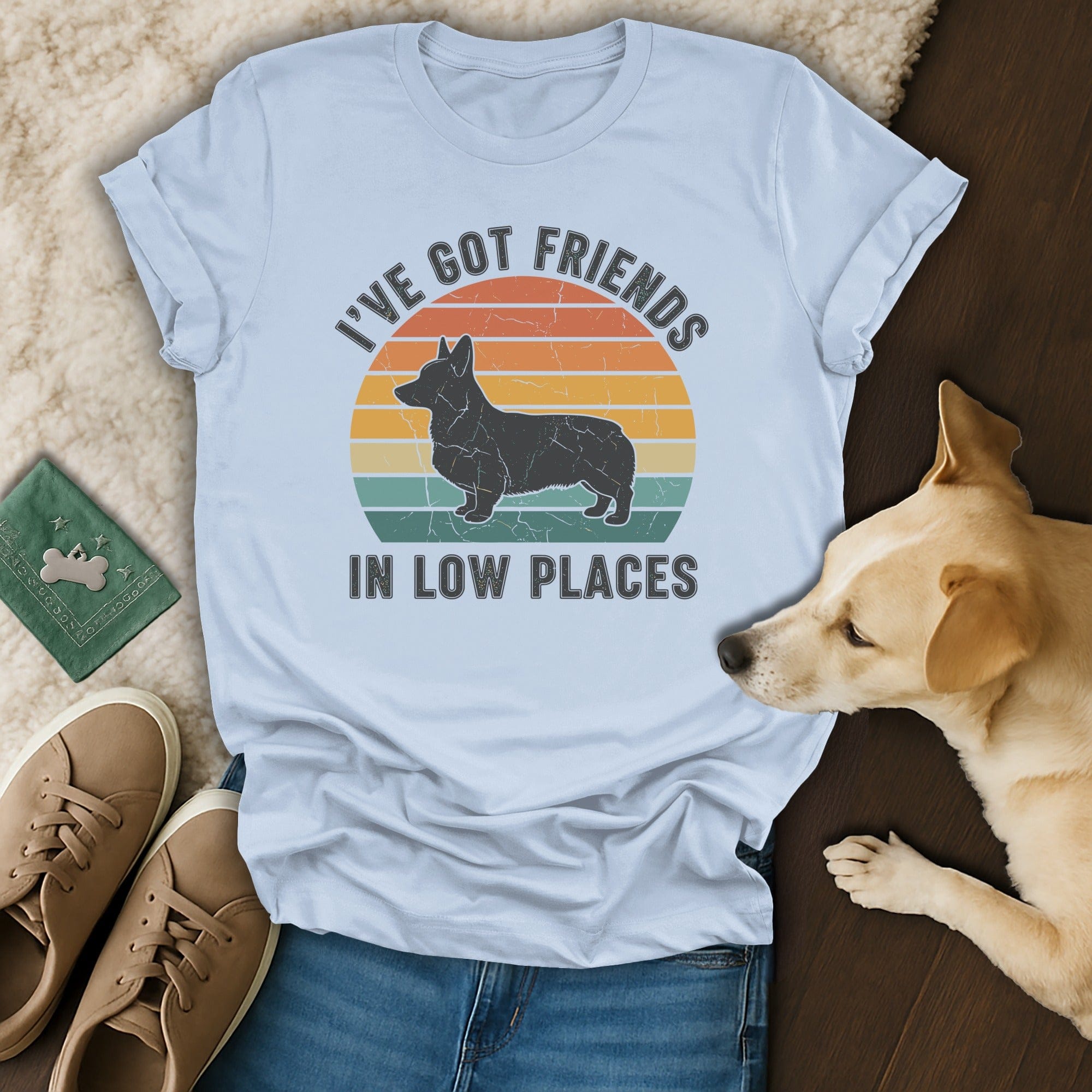 I've Got Friends In Low Places Corgi T-Shirt
