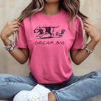 Dream Big Graphic Pink T-Shirt for Motivational Outfit