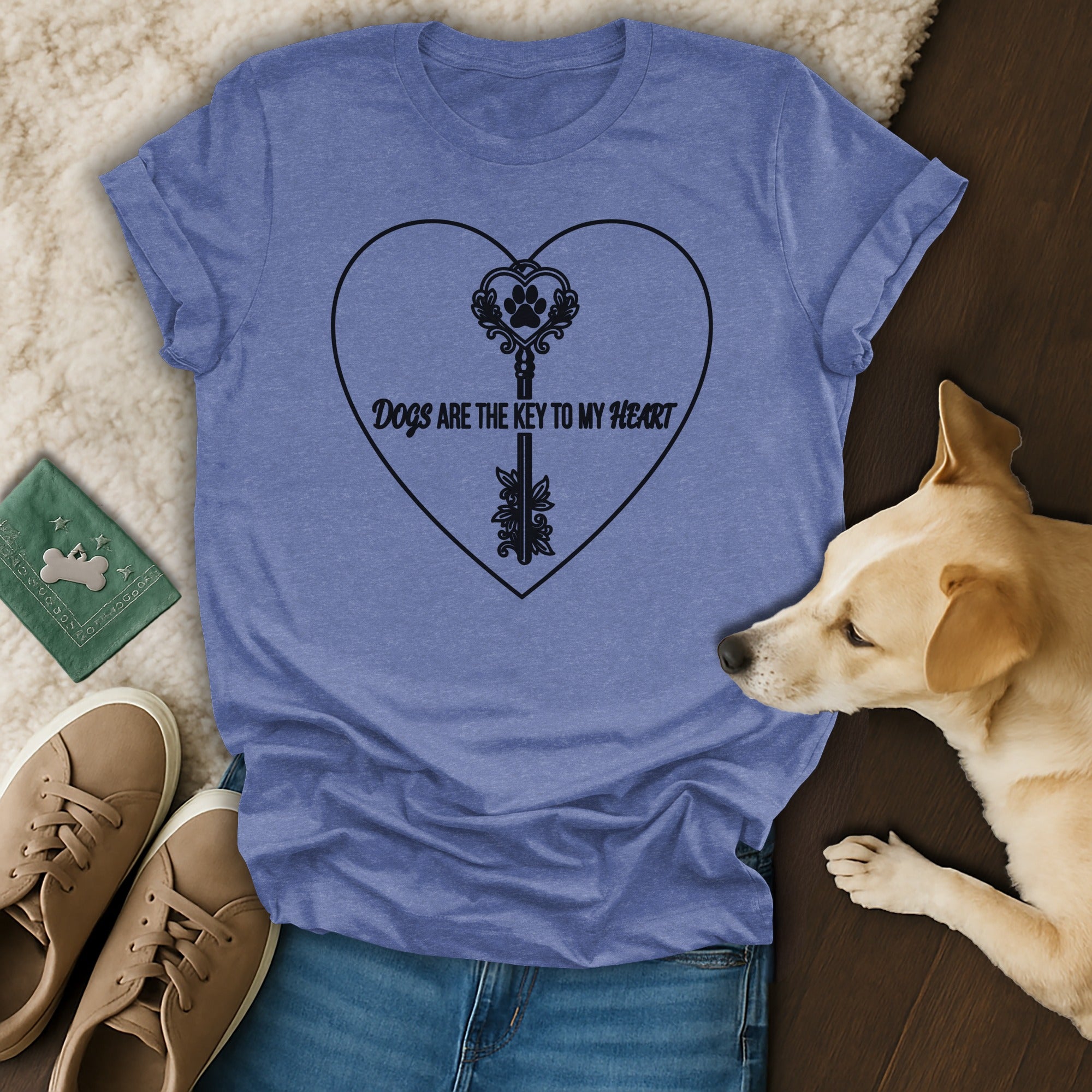 Dogs Are The Key To My Heart Heart Shape Shirt