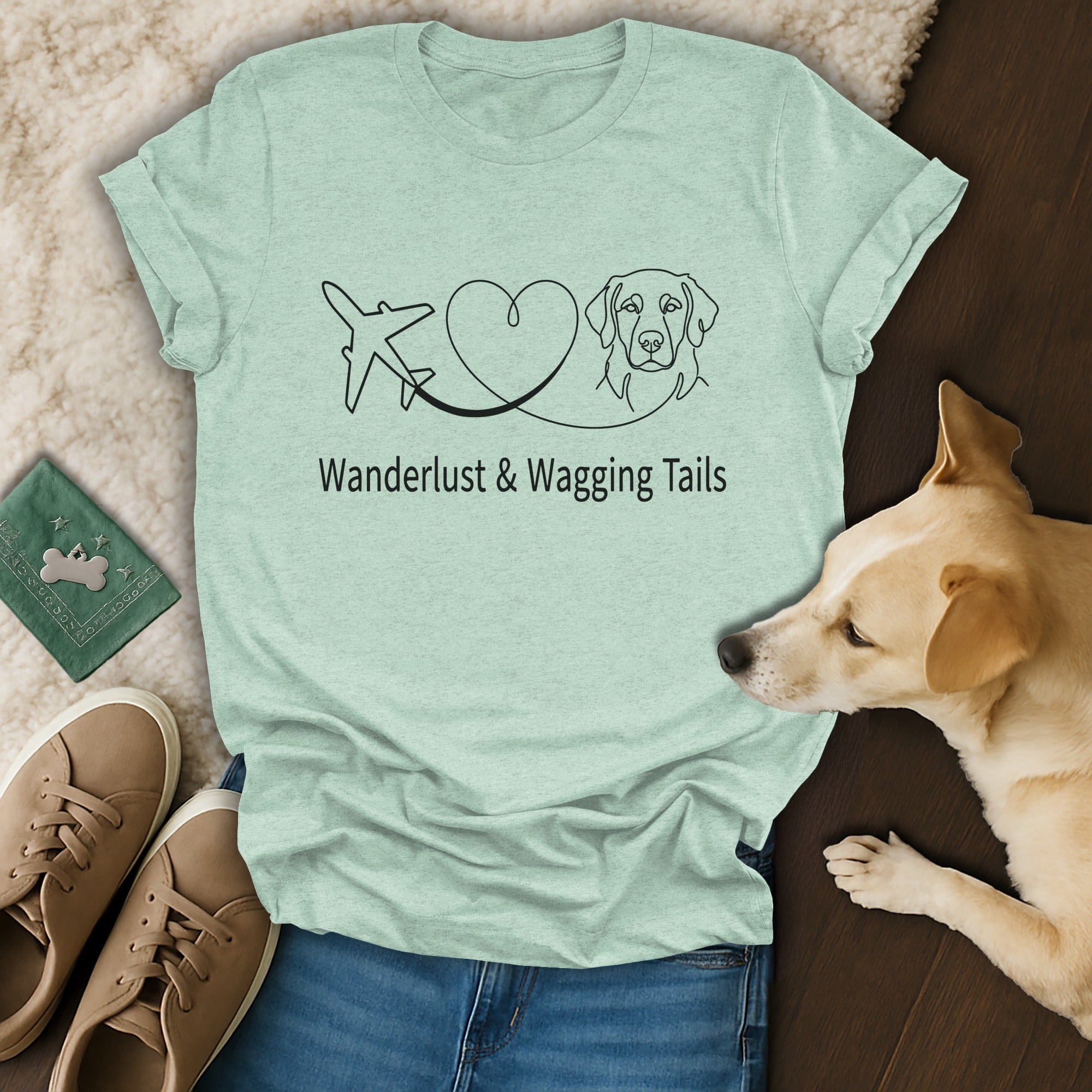 Wanderlust and Wagging Tails 🐶 T-Shirt