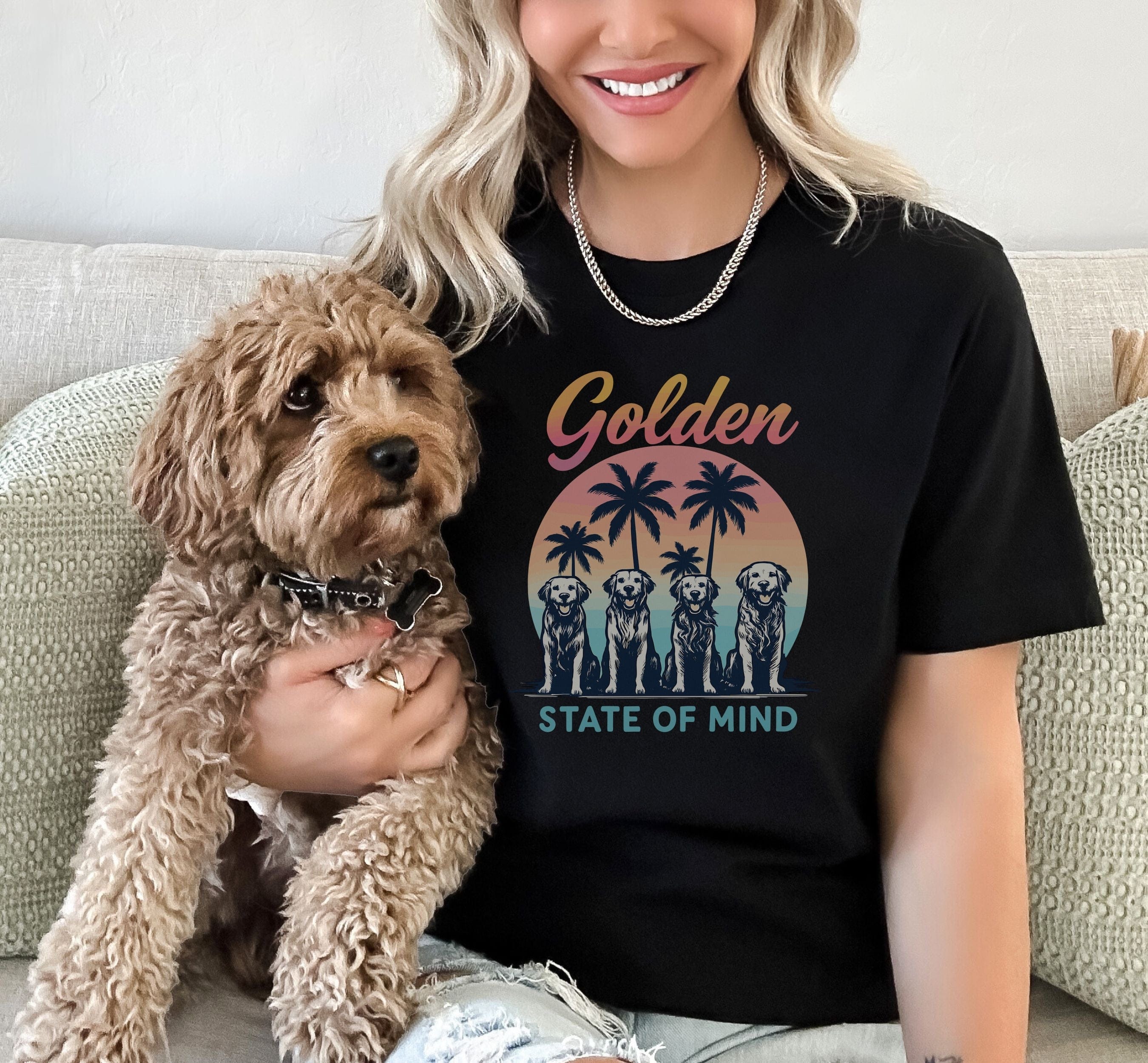 Golden State of Mind Dog Lover Graphic Shirt