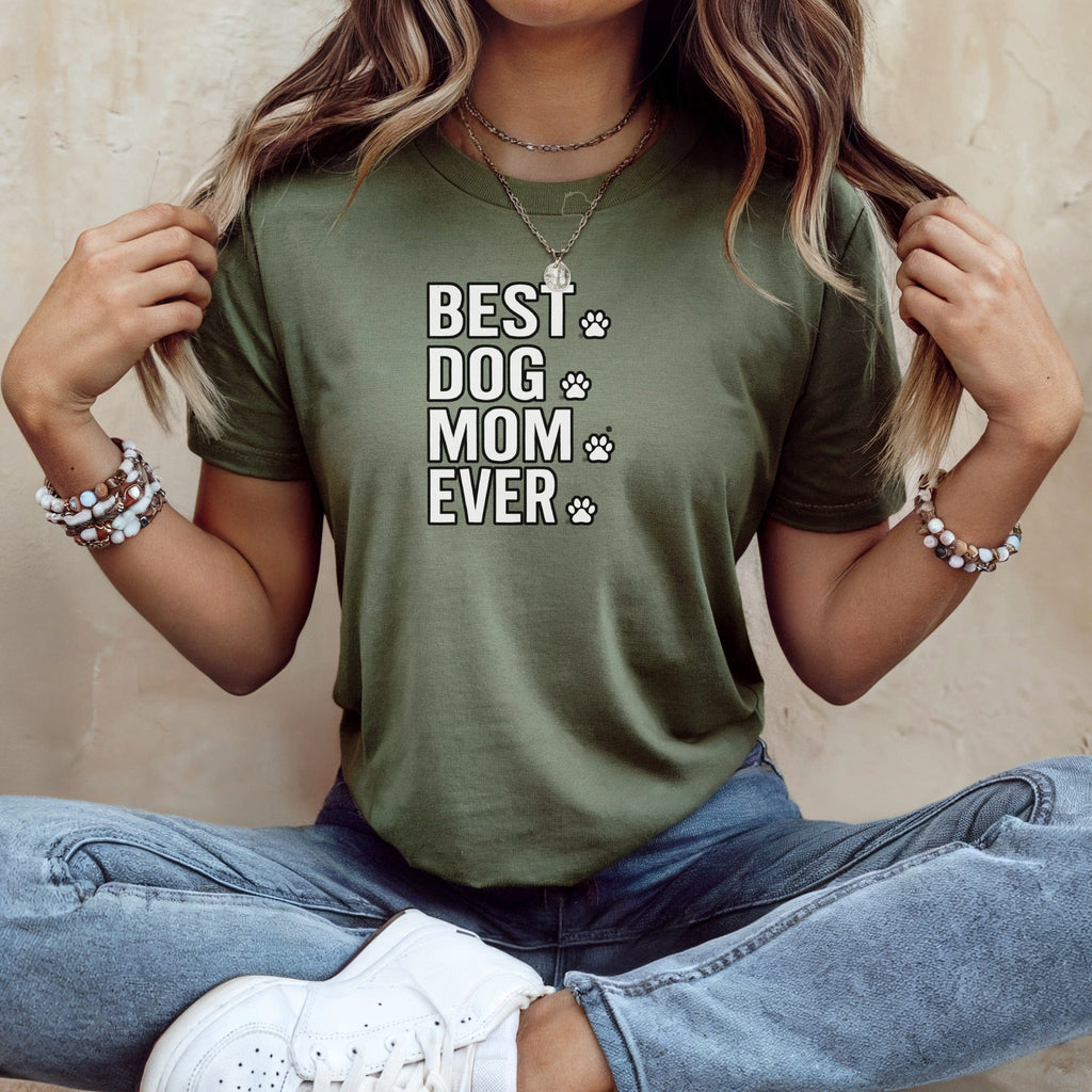 Best Dog Mom Ever Printed Short-Sleeve T-Shirt