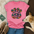 Howly and Jolly Dog Paw Print Shirt for Pet Lovers