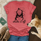 Shake It Off Graphic Dog Theme T-shirt Product