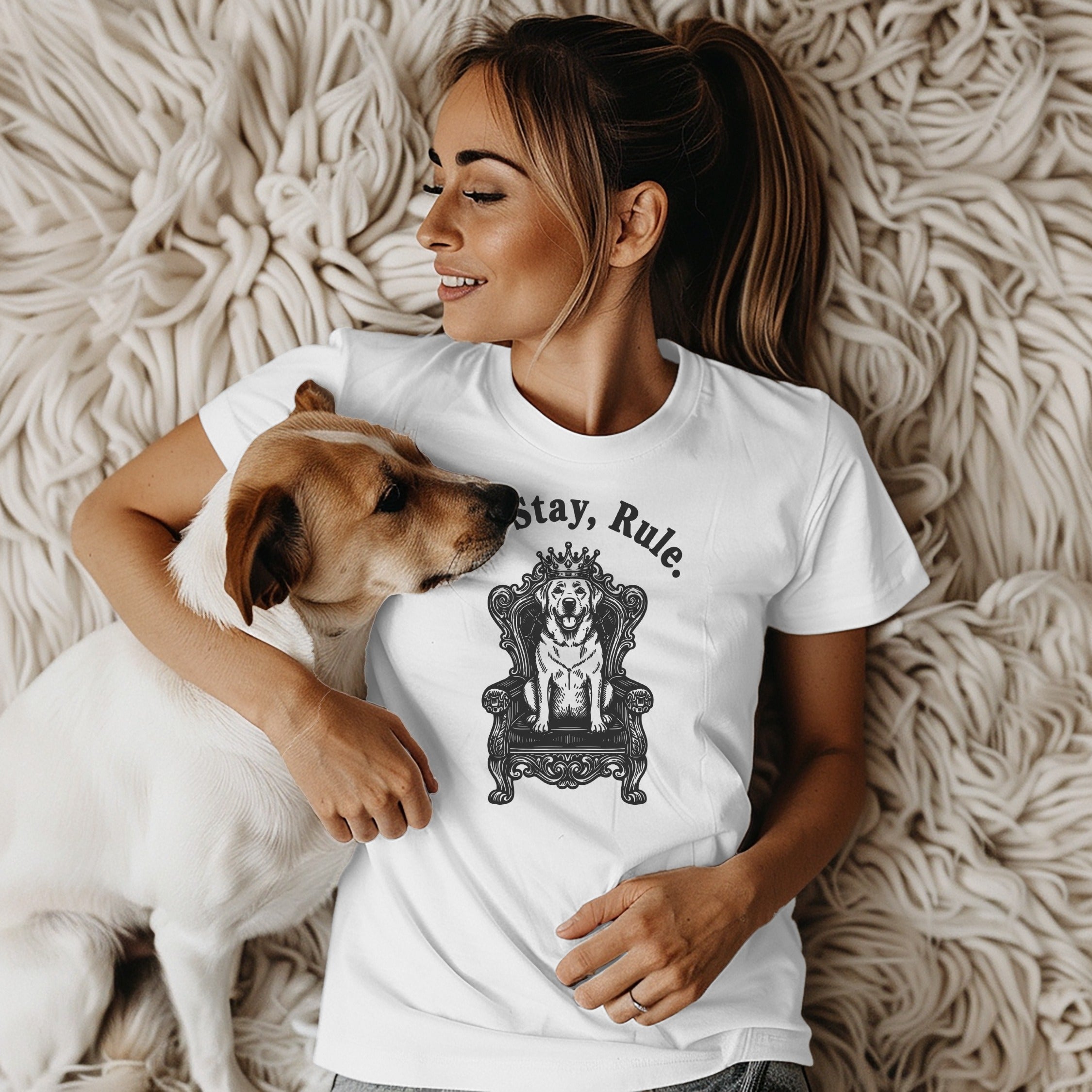 Stay Rule Printed Graphic Pet Lover T-Shirt