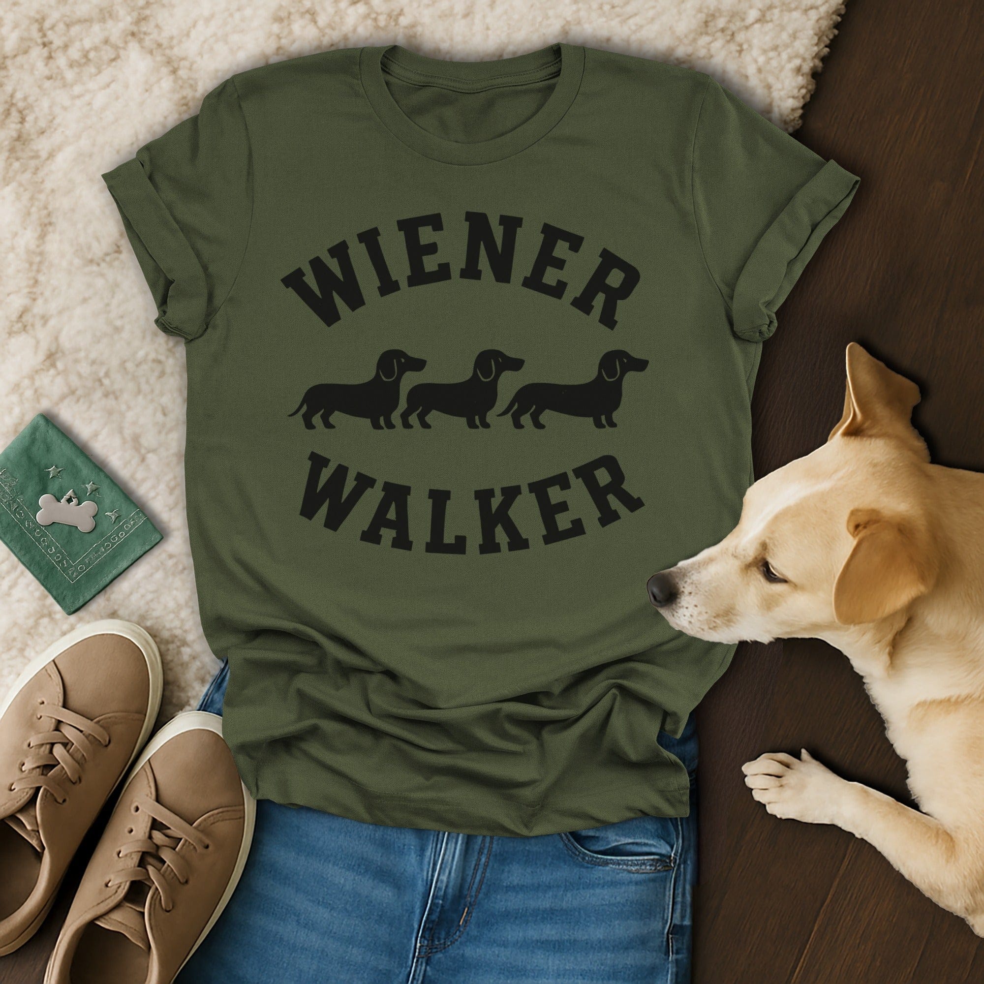 Wiener Walker Dachshund Lover Graphic Tee