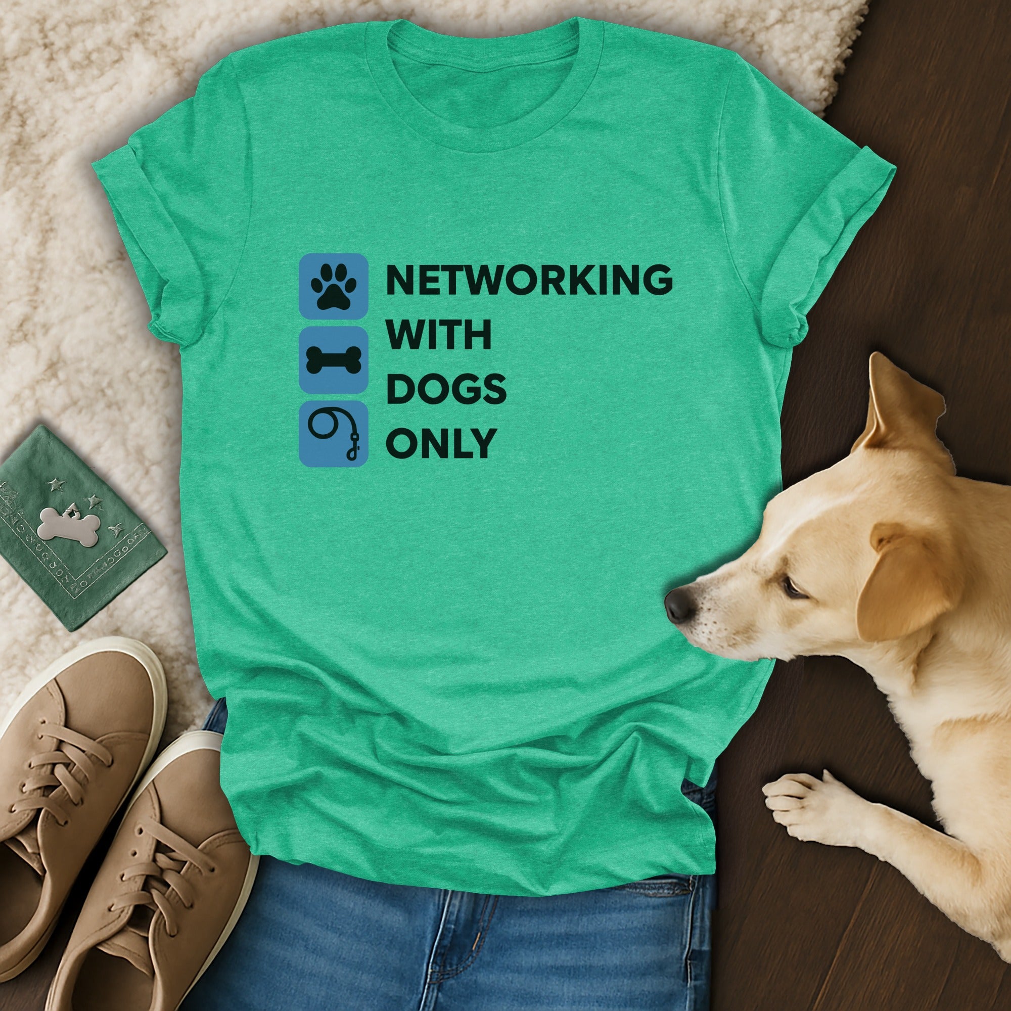 Networking With Dogs Only Graphic T-Shirt