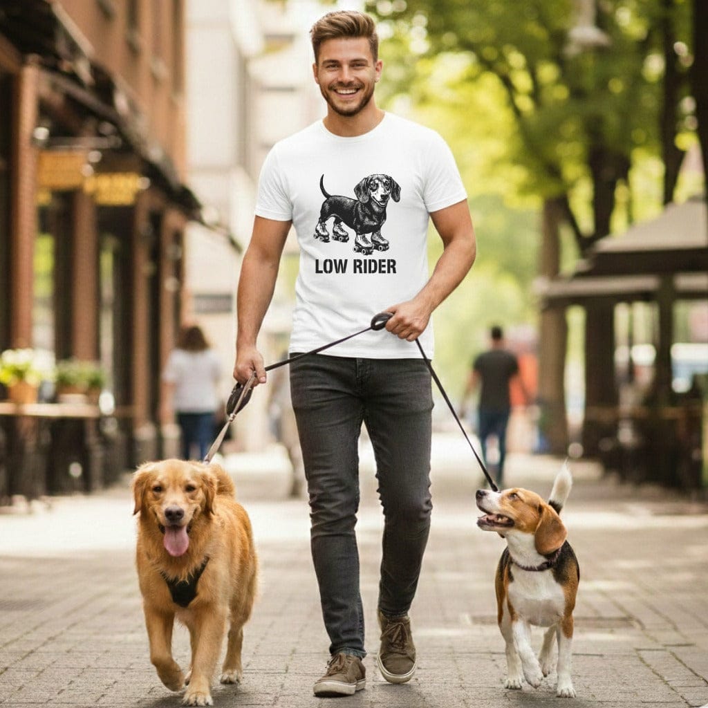 Low Rider Dachshund Graphic Walking T-Shirt