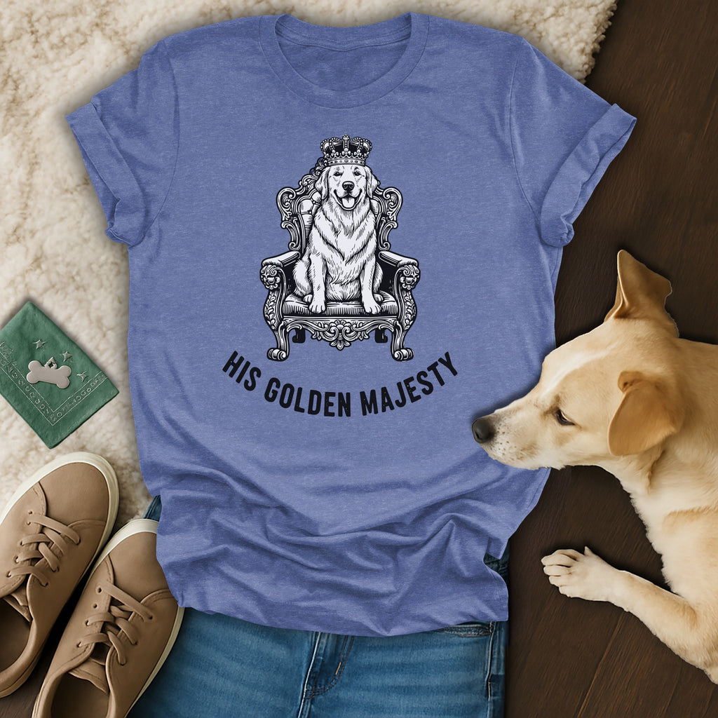 His Golden Majesty Graphic T-Shirt for Dog Lovers