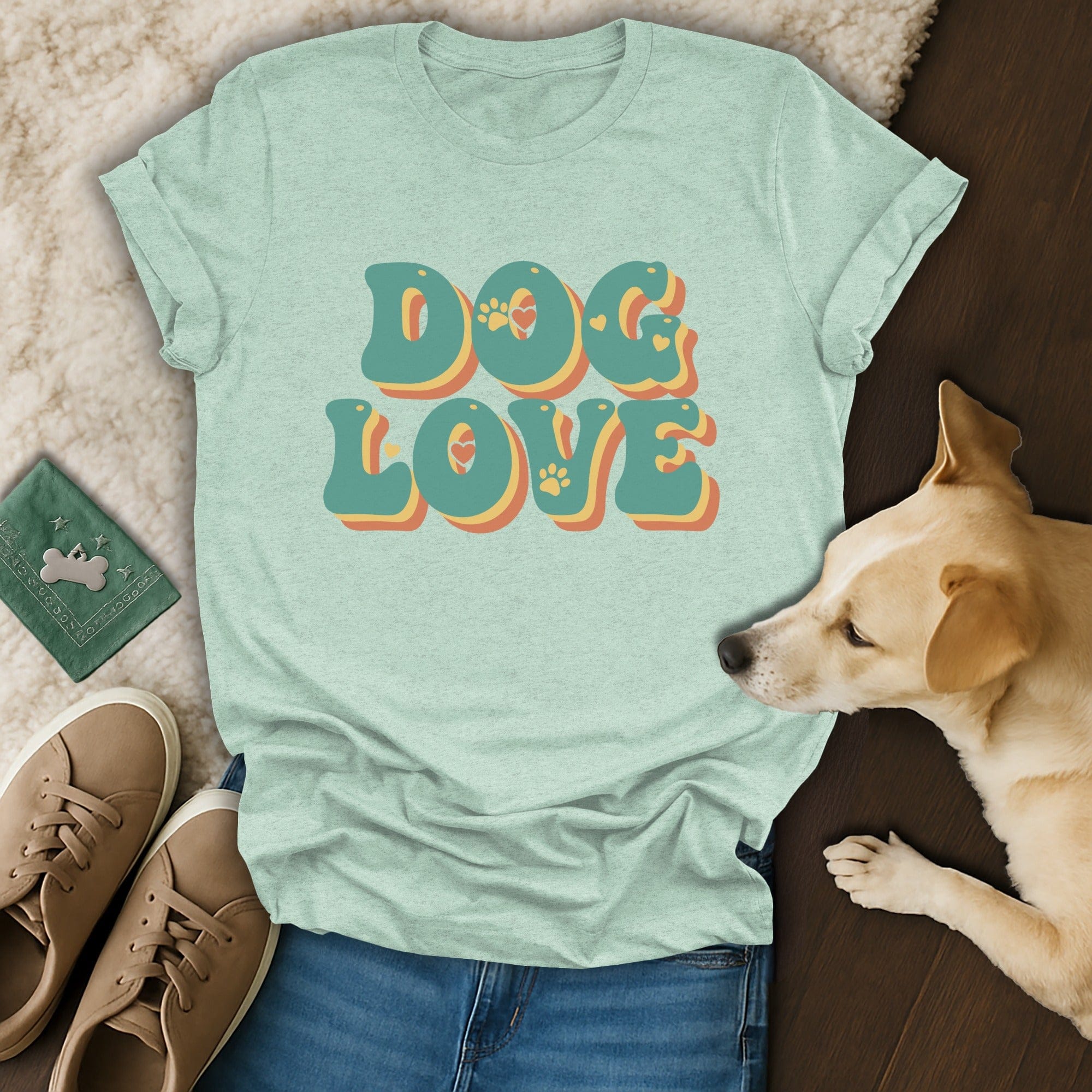 Retro Dog Love T-Shirt 🌻🐕