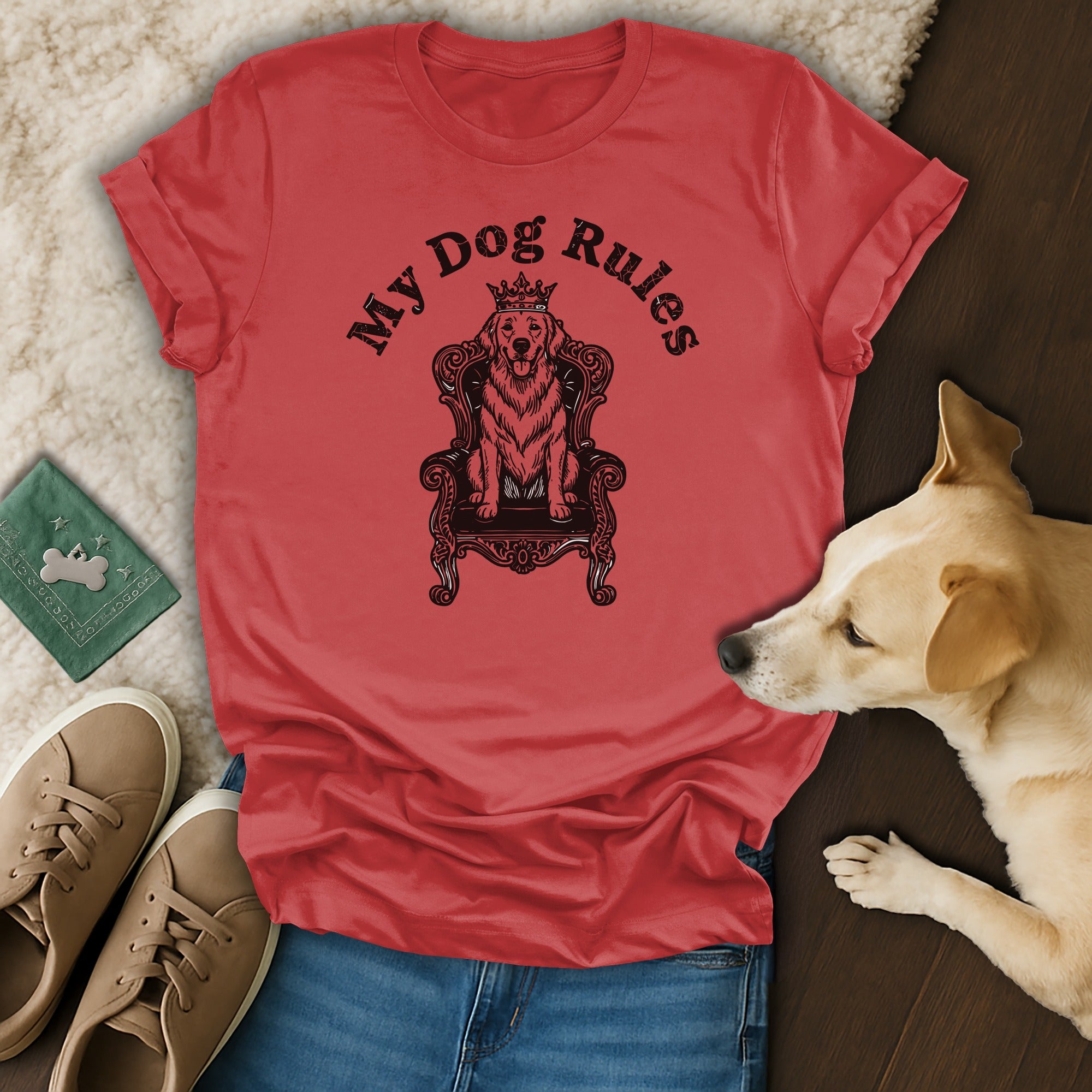 My Dog Rules Graphic Tee for Dog Lovers Apparel