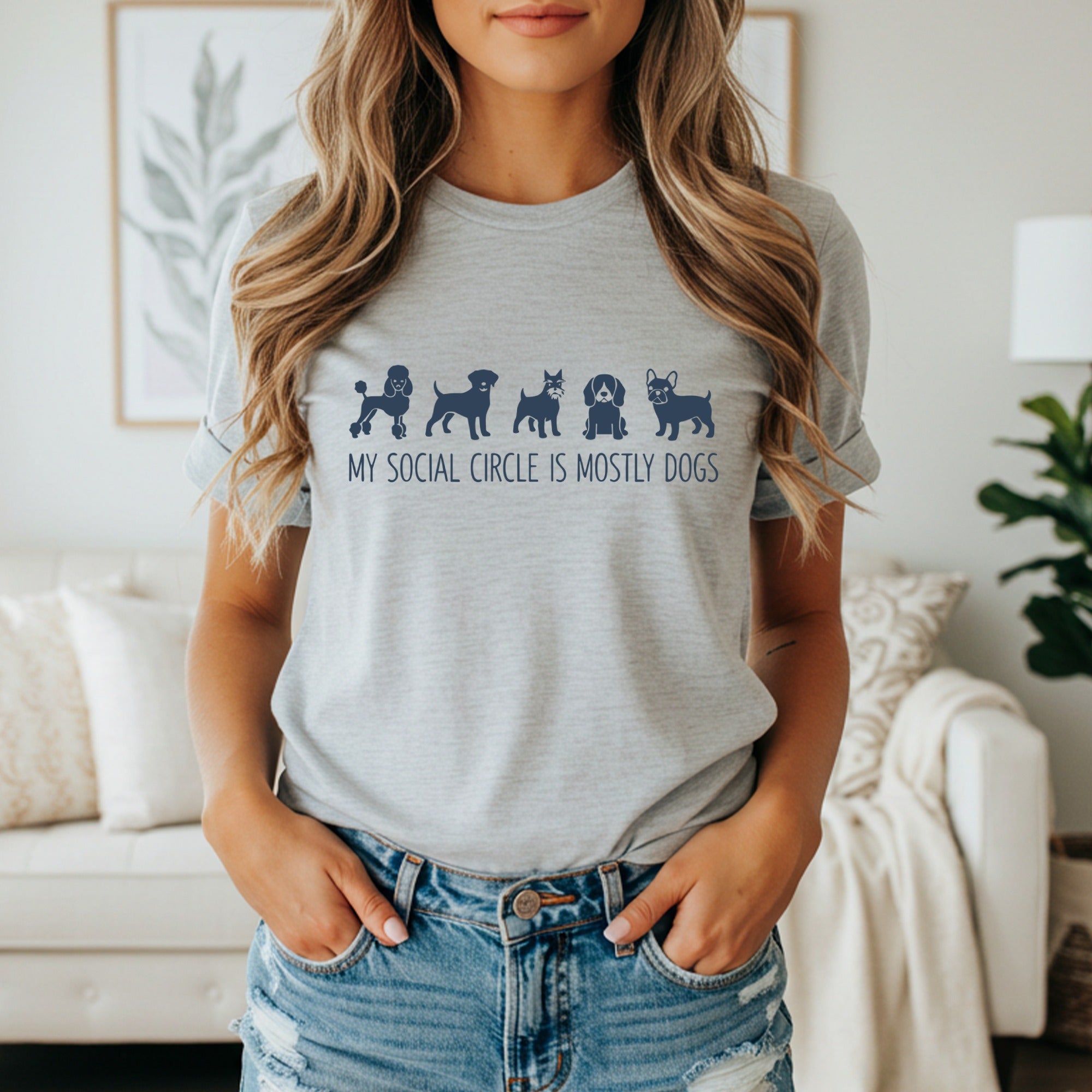 My Social Circle is Mostly Dogs Graphic Tee