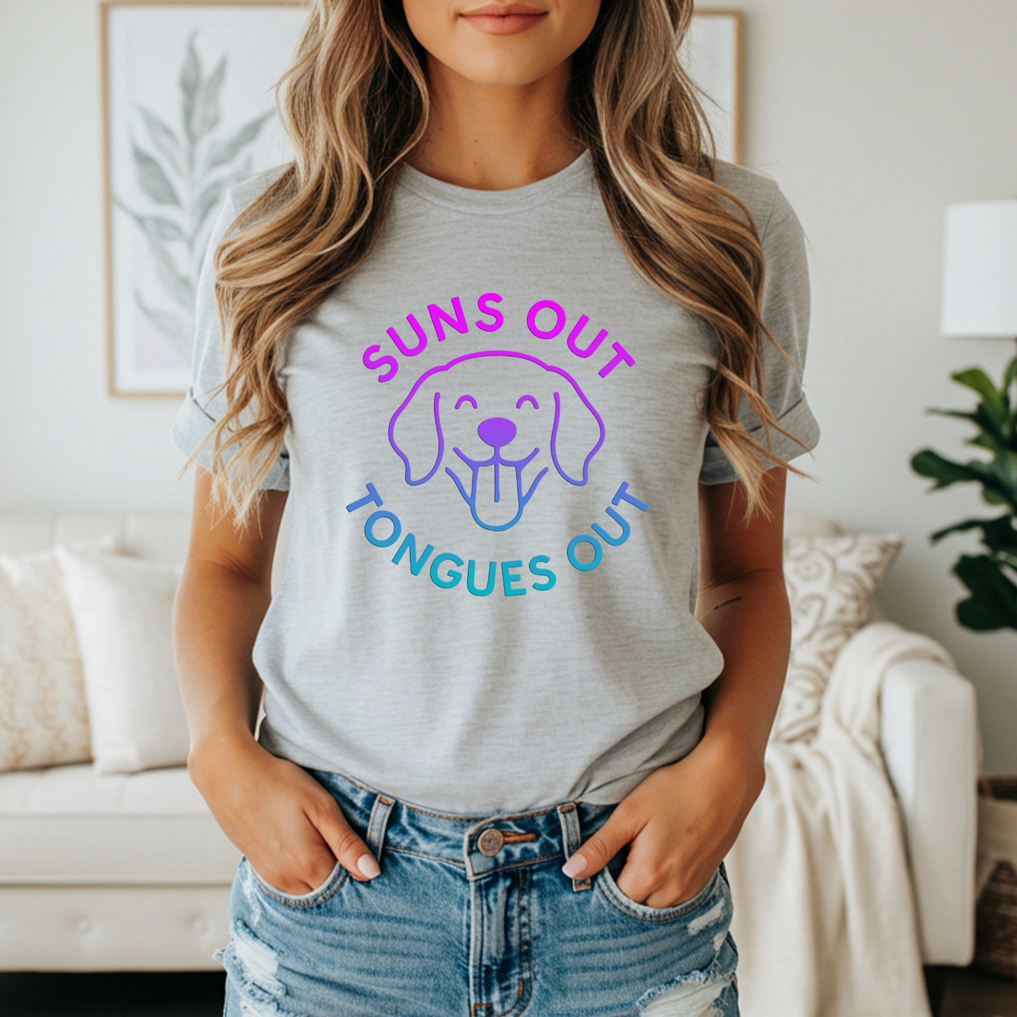 Suns Out Tongues Out Fun Graphic Shirt