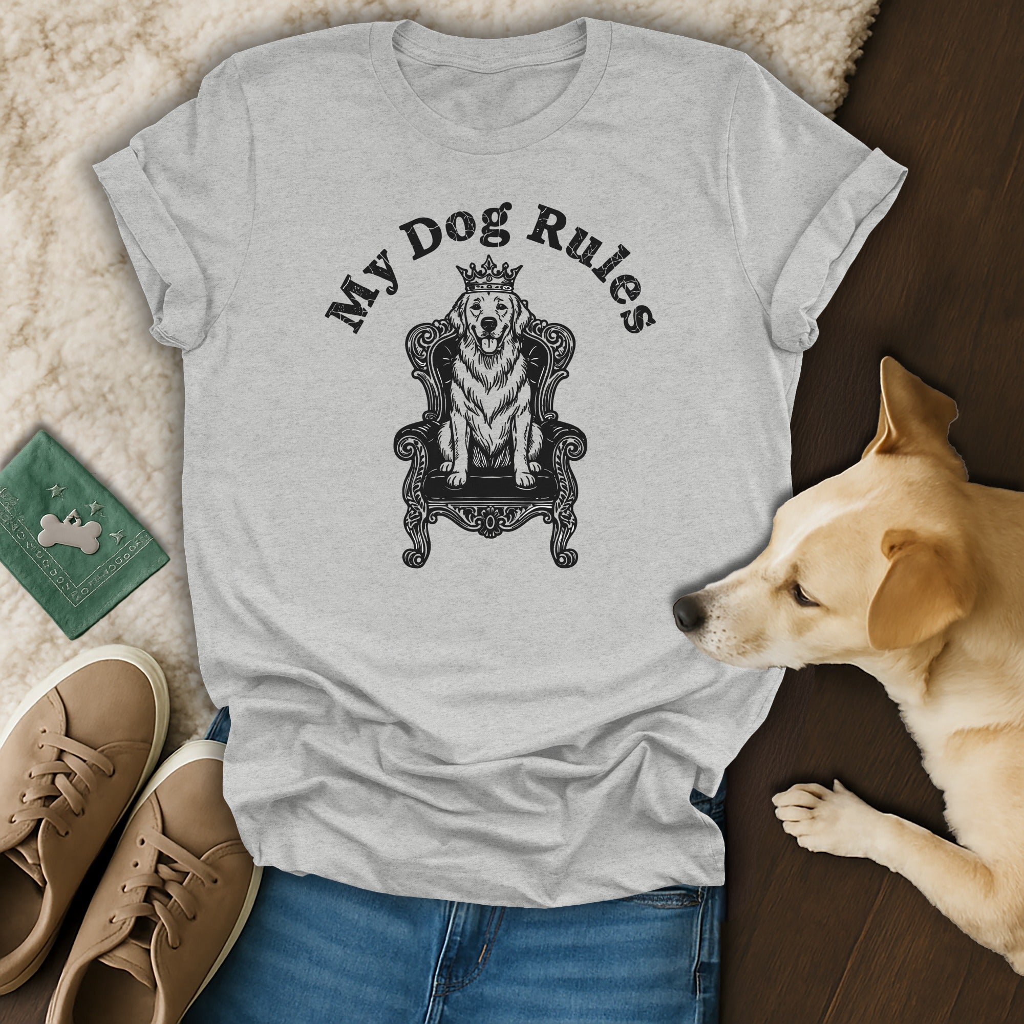 Dog Lover Shirt with My Dog Rules Graphic Top Fun Shirt