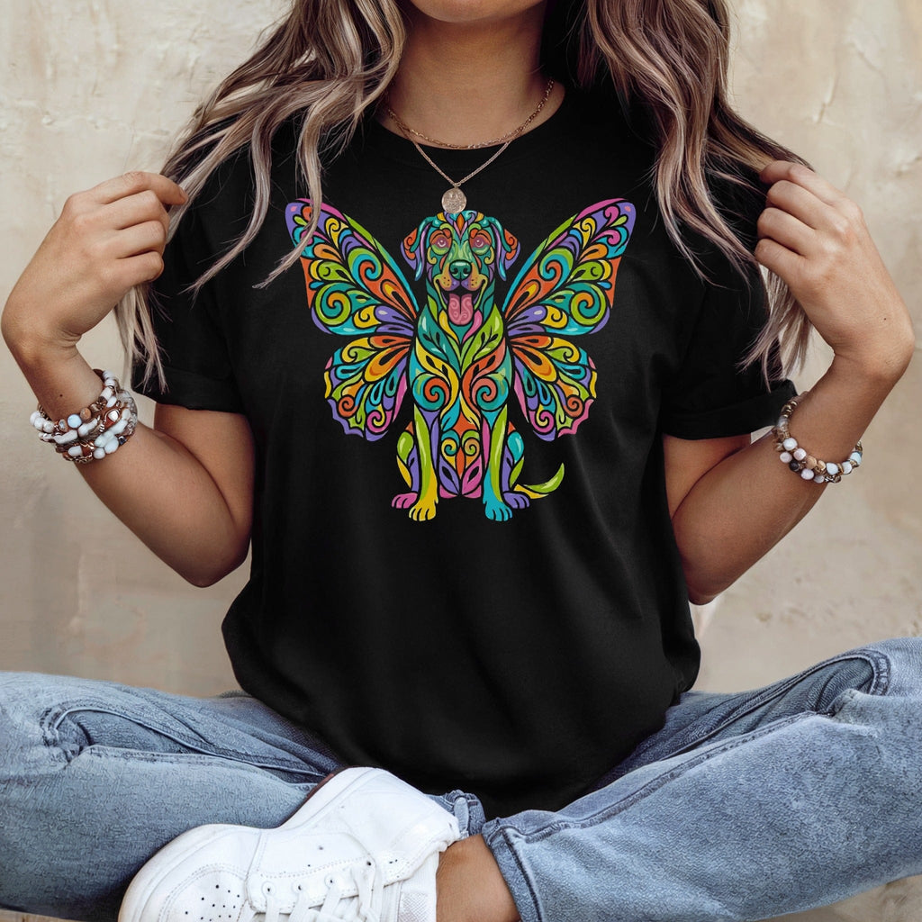 Vibrant Dog Butterfly Wings Psychedelic Art product type