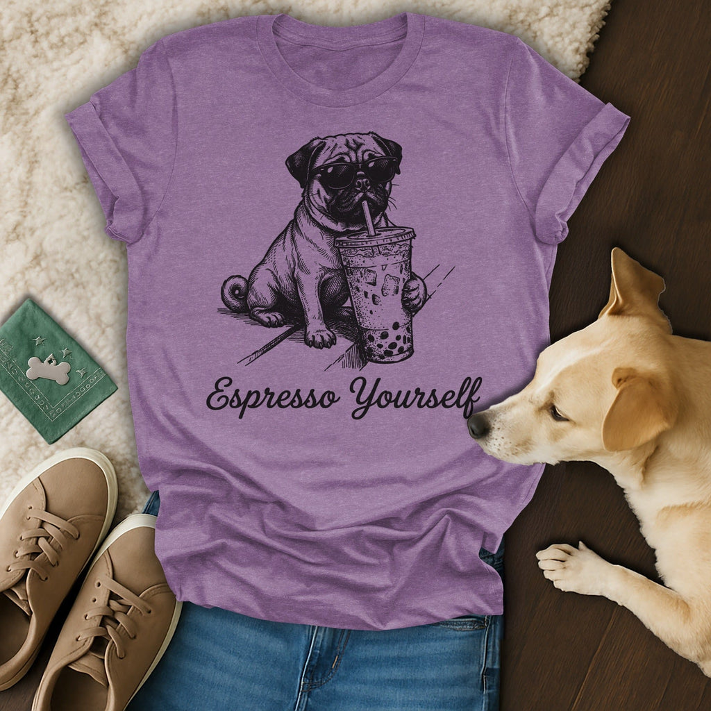 Purple Shirt Pug Boba Tea Espresso Yourself product type
Pug
Dog
Sunglasses
Boba Tea
Bubble Tea
Espresso Yourself
Purple Shirt
Graphic Tee
Funny Dog
Cute Pug
Pet Lover
Animal Graphic
Unique Design
Coffee Lover
Drink Lover
Casual Fashion
Tee Shirt
Gift Idea
Pug Lover
Animal Tee