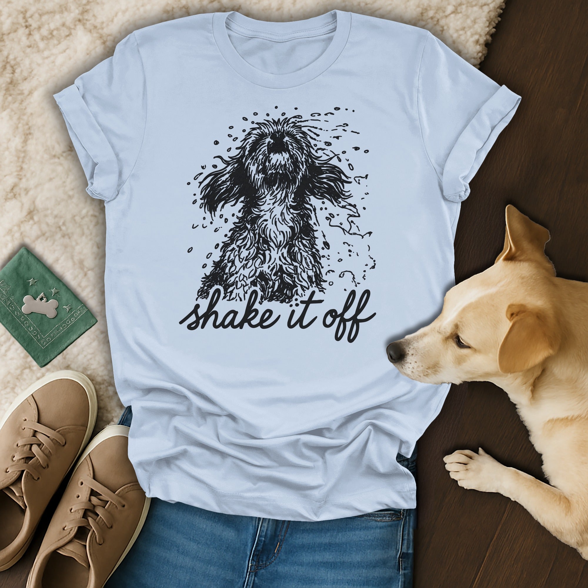 Shake It Off Dog Graphic T-Shirt