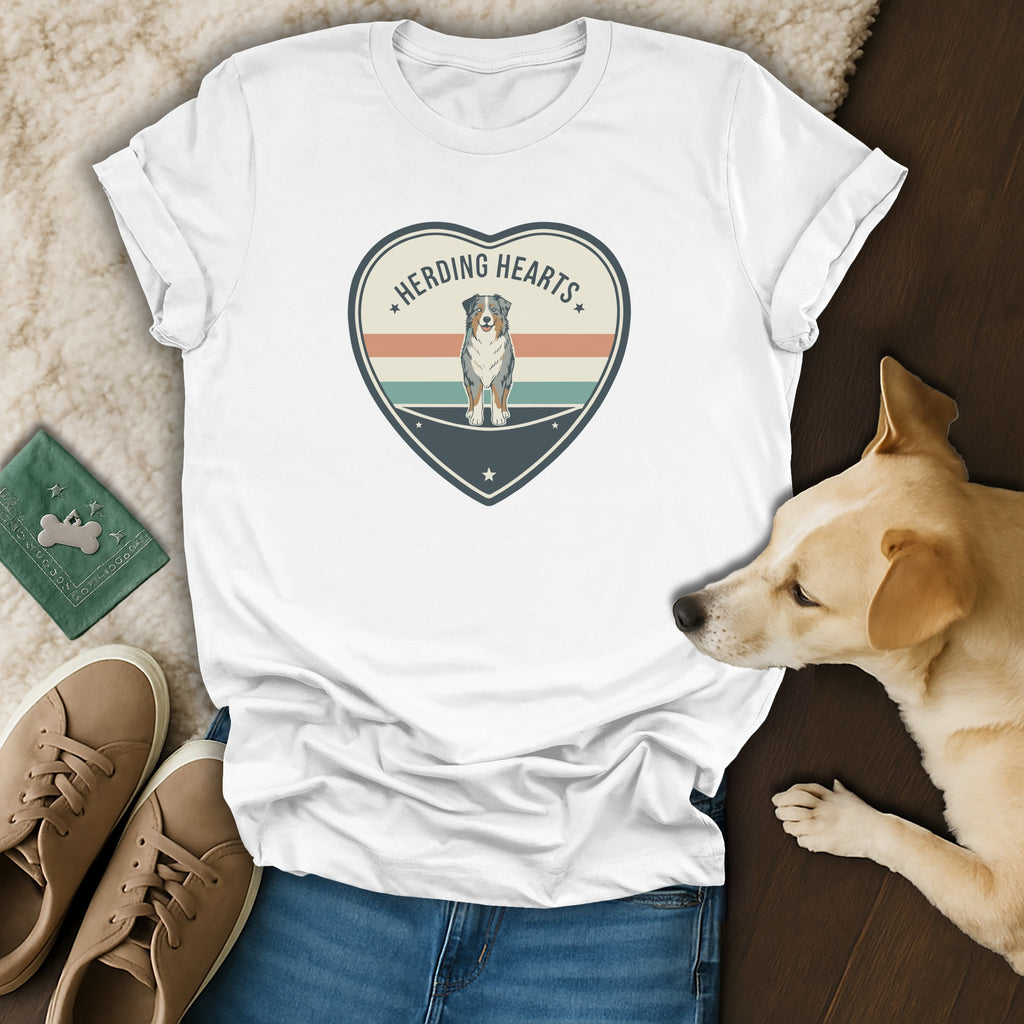 Herding Hearts Shepherd Dog Graphic Tee Shirt