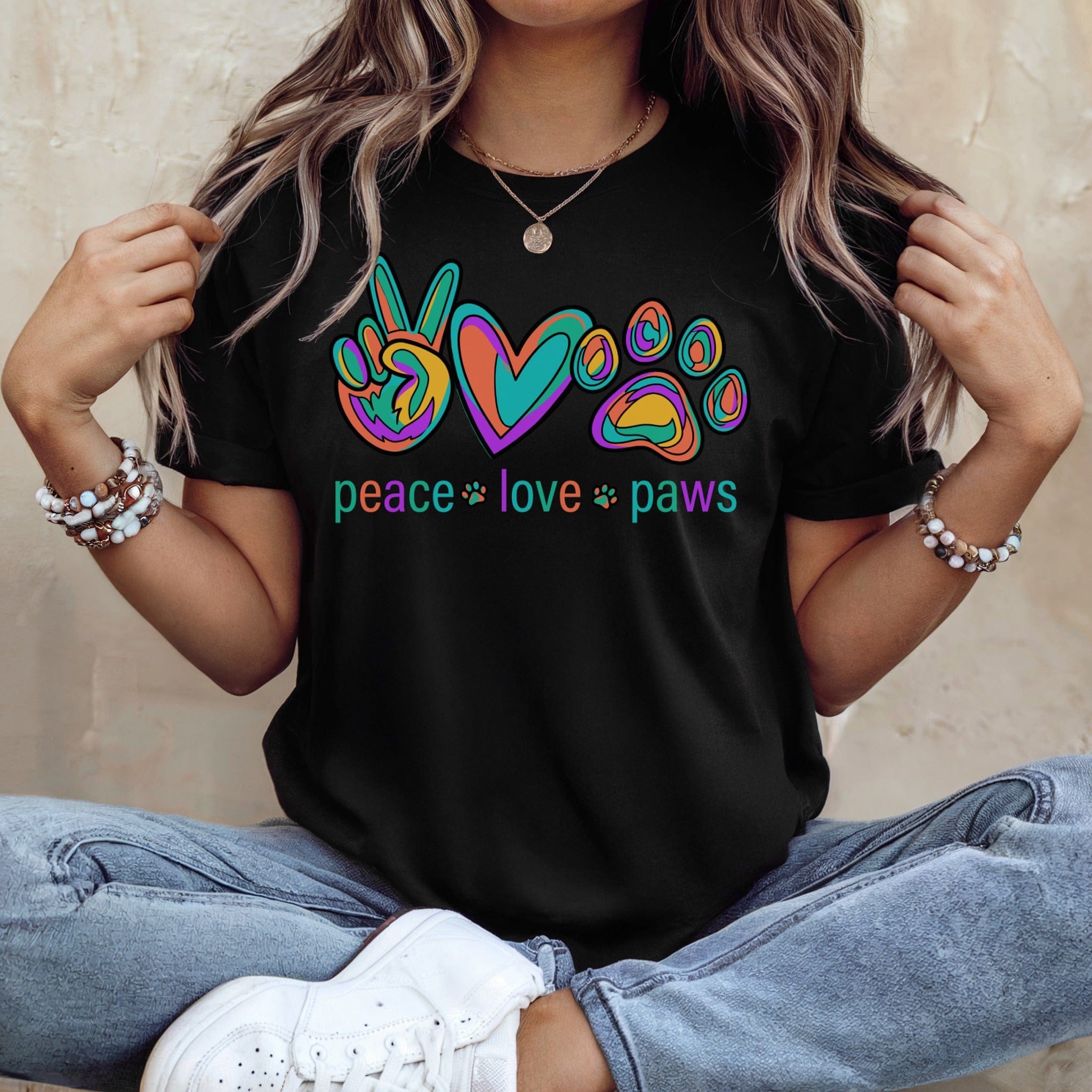 Peace Love Paws Colorful Graphic Design product type
Peace Sign
Love Heart
Paw Print
Colorful Graphic
Vibrant Design
Animal Lover
Pet Owner
Dog Lover
Peace Love Paws
Hippie Style
Boho Fashion
Fun Print
Unique Graphic
Abstract Pattern
Artistic Design
Pet Rescue
Dog Mom
Dog Dad
Animal Rights
Statement Piece