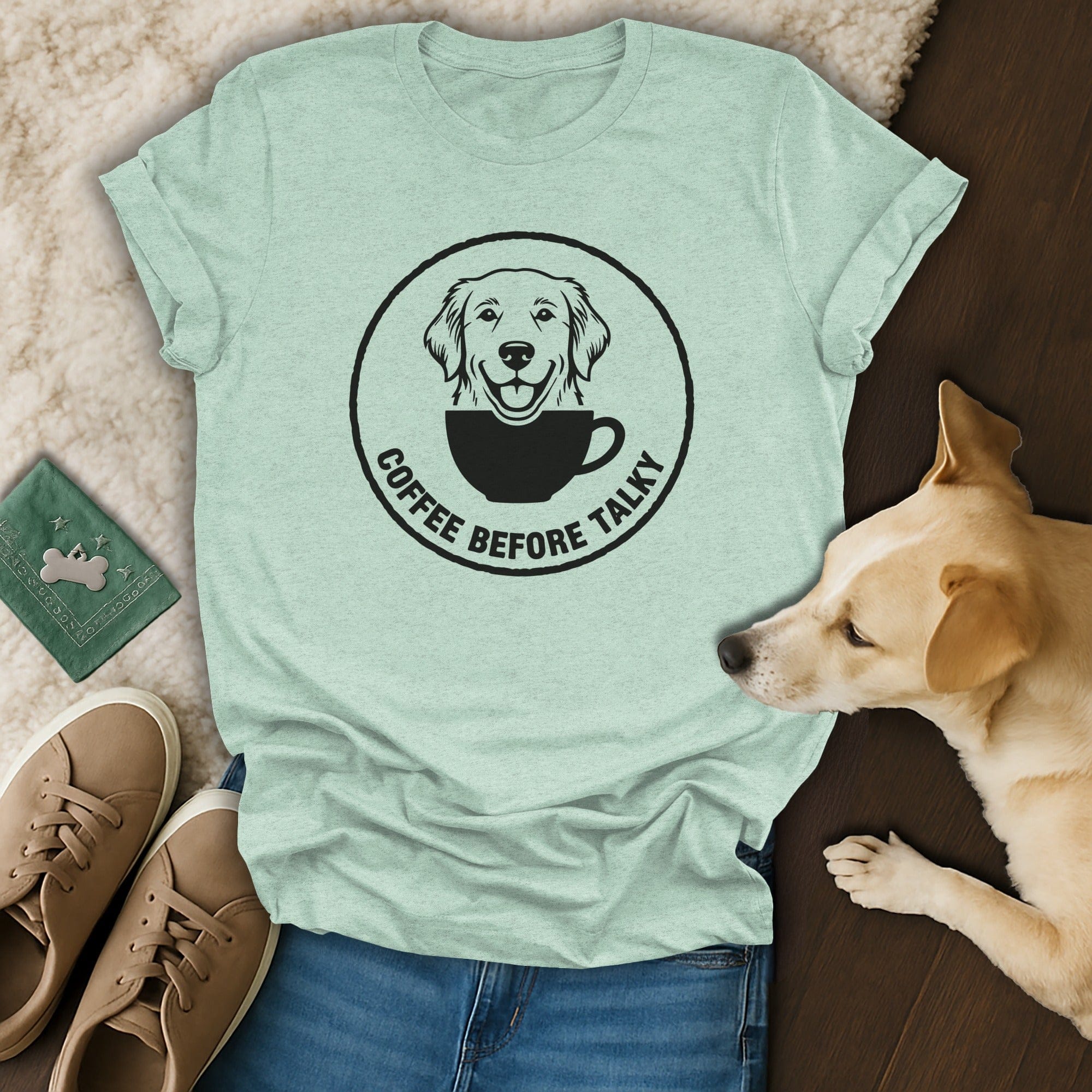 Coffee Before Talky Dog Lover Graphic T-Shirt