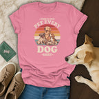 Pink t-shirt with cartoon dogs and text "This is My Pet Every Dog Shirt".