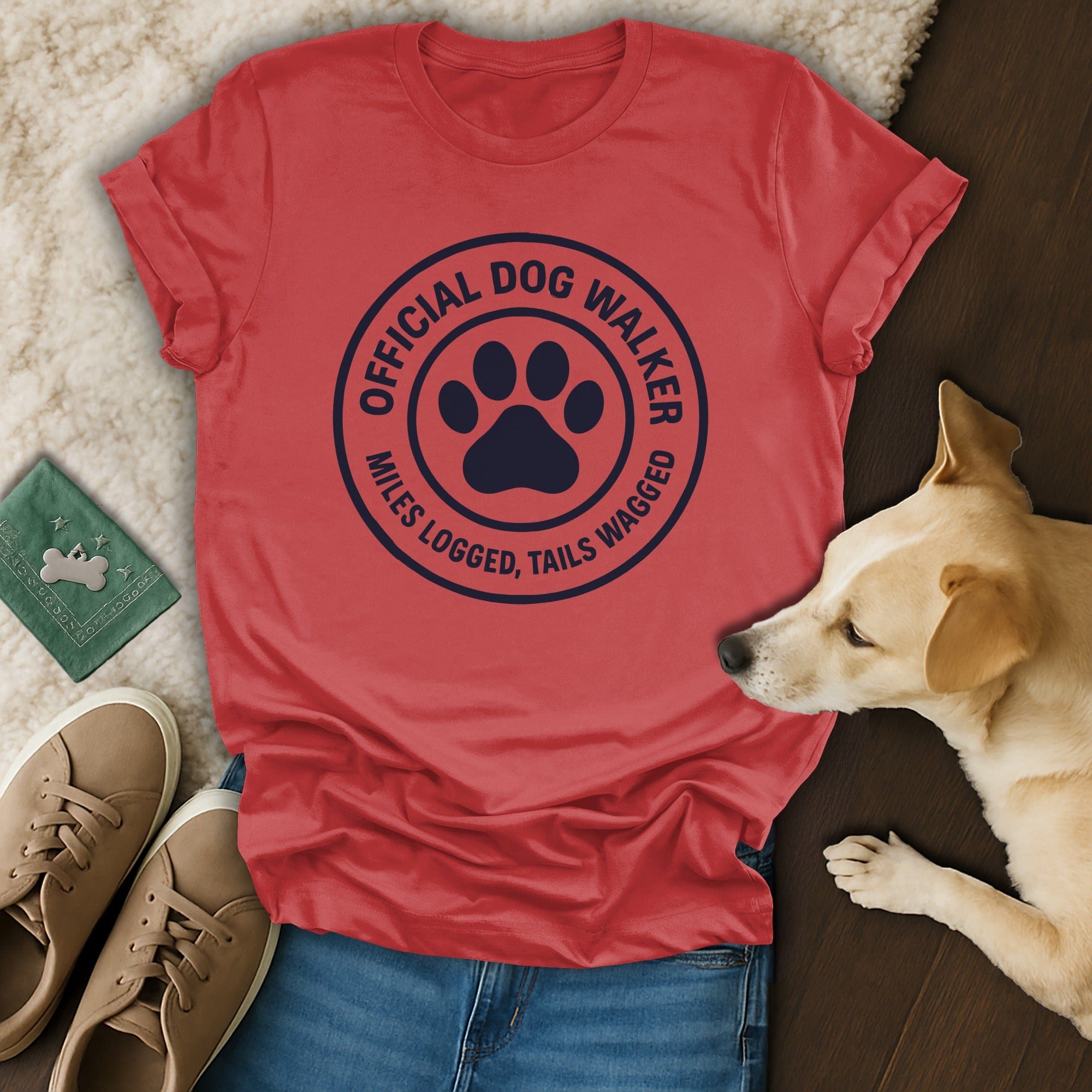 Official Dog Walker Miles Logged Tails Wagged Shirt