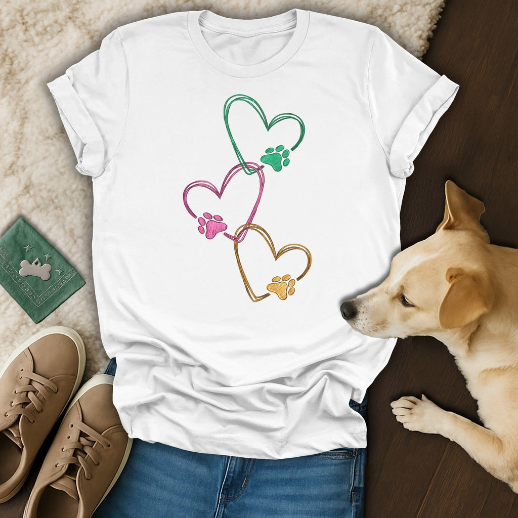 Colorful Intertwined Hearts Paw Prints Dog Love shirt
dog lover
pet lover
paw print
heart design
intertwined hearts
colorful print
animal love
pet owner gift
unique graphic
puppy love
dog mom gift
dog dad gift
pet fashion
animal graphic
cute dog shirt
love pets
heart paw
canine theme
graphic tee
pet themed
