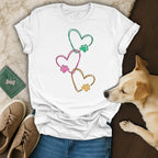 Colorful Intertwined Hearts Paw Prints Dog Love shirt
dog lover
pet lover
paw print
heart design
intertwined hearts
colorful print
animal love
pet owner gift
unique graphic
puppy love
dog mom gift
dog dad gift
pet fashion
animal graphic
cute dog shirt
love pets
heart paw
canine theme
graphic tee
pet themed