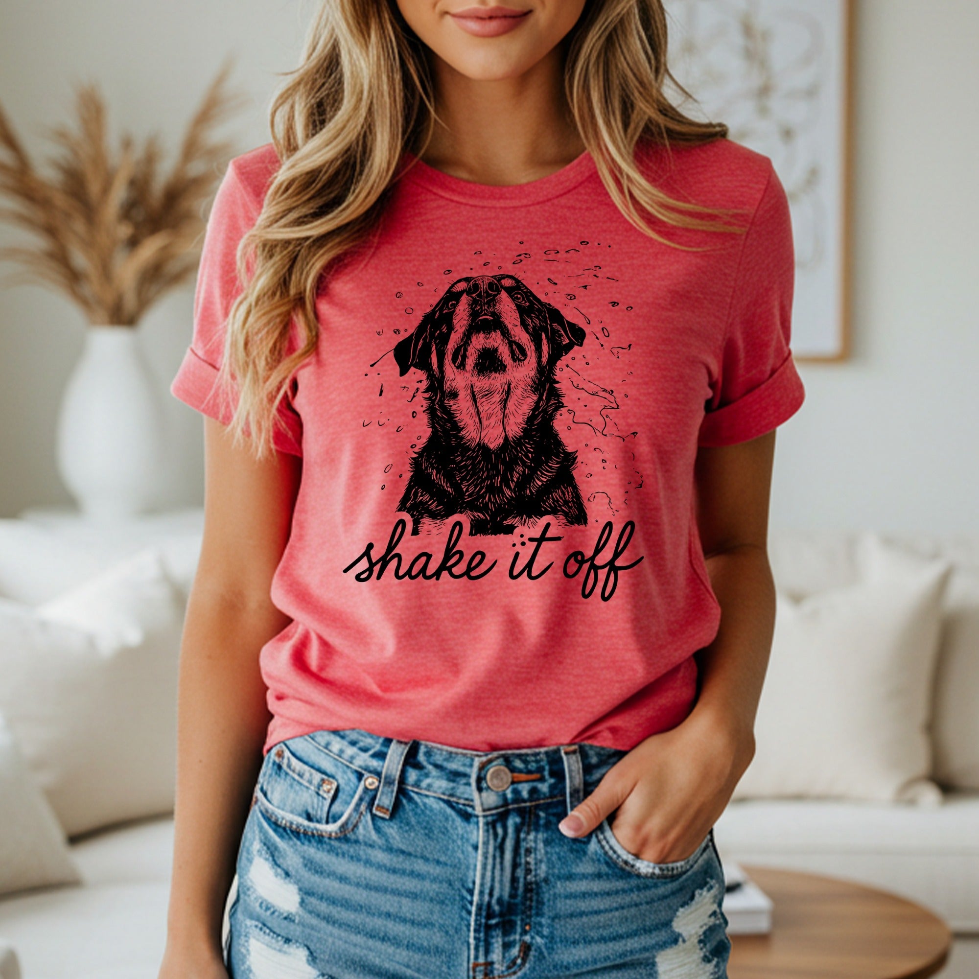 Shake It Off Dog Graphic Women's T-shirt