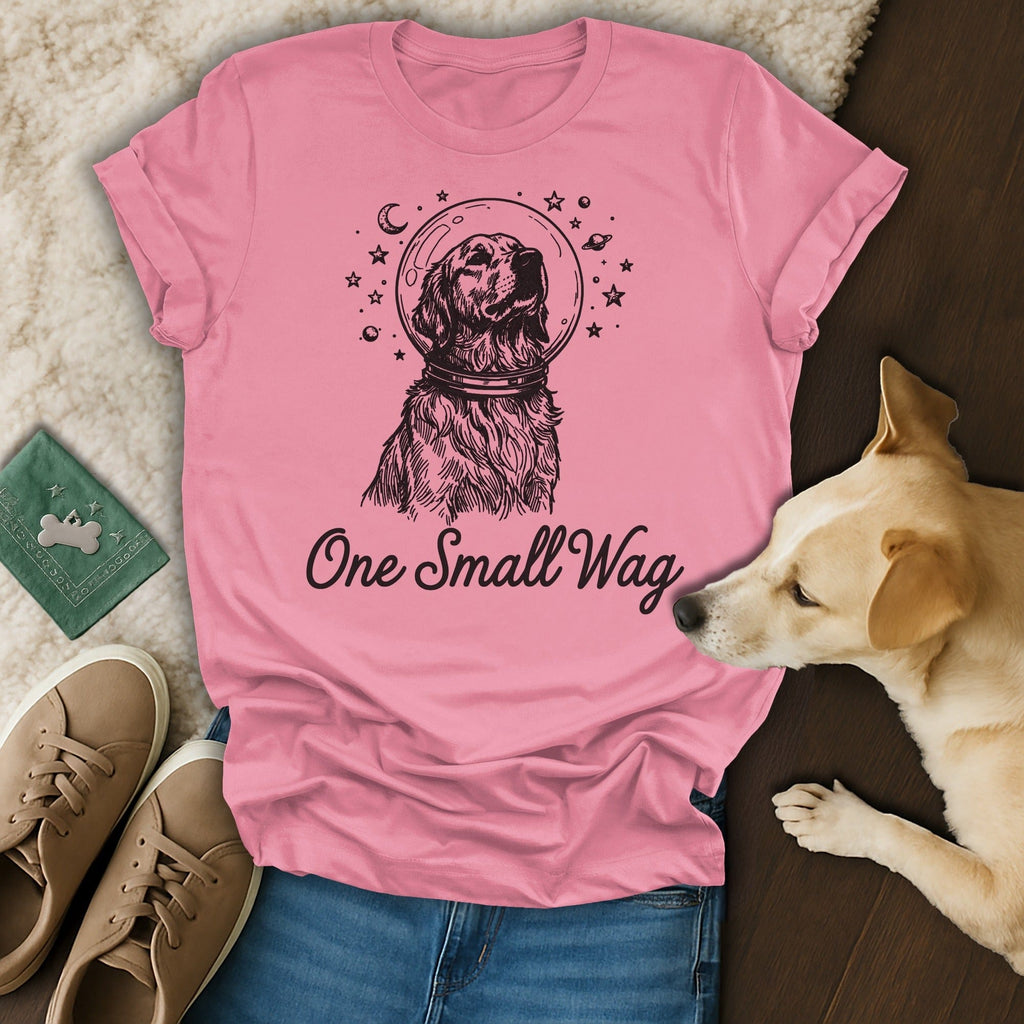 Dog Astronaut Space Design One Small Wag Pink T-shirt product type