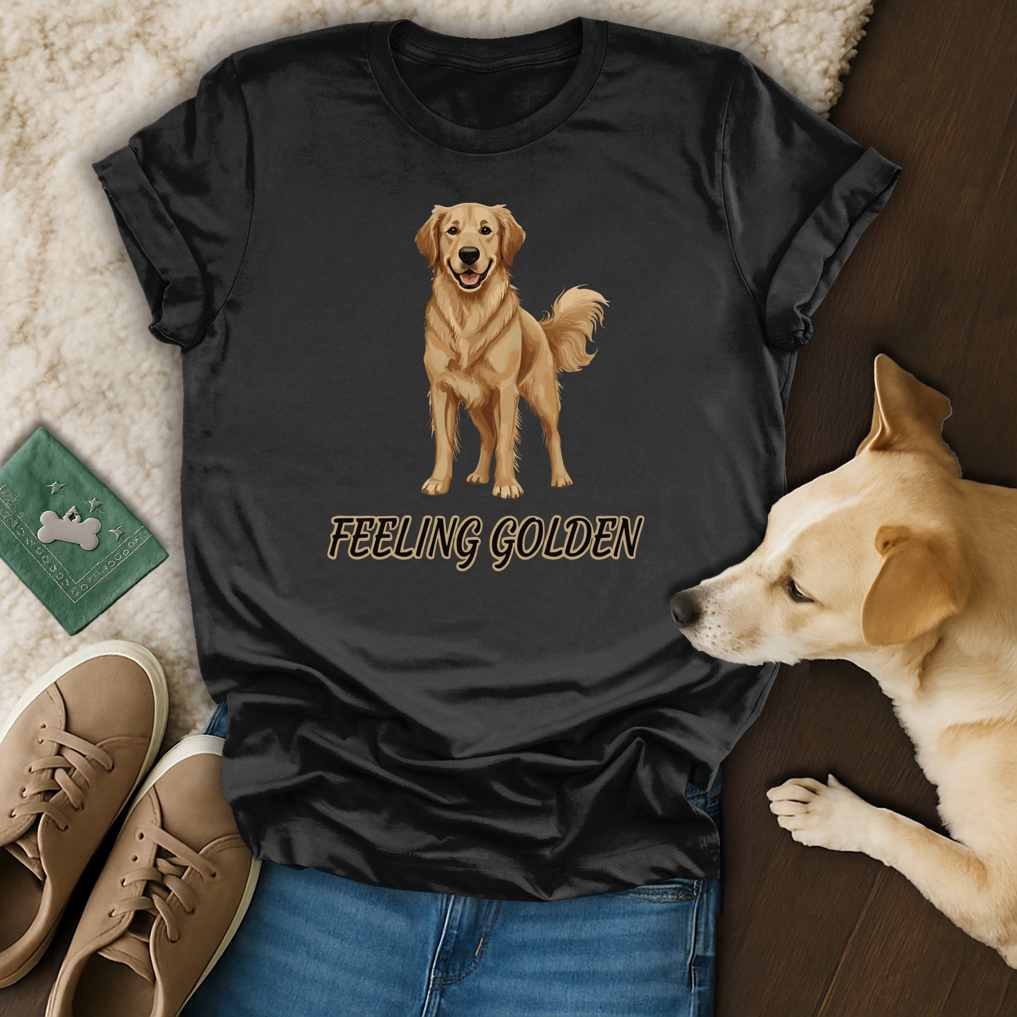 Feeling Golden Golden Retriever Graphic T-Shirt