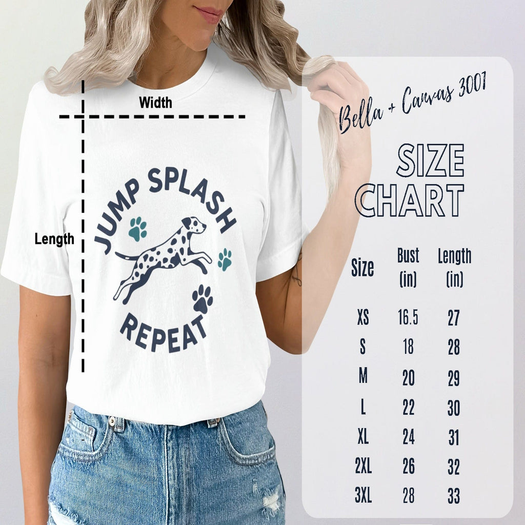 Jump Splash Repeat Graphic T-Shirt Fun Design