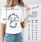 Jump Splash Repeat Graphic T-Shirt Fun Design