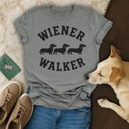 Wiener Walker Funny Graphic Tee for Dog Lovers