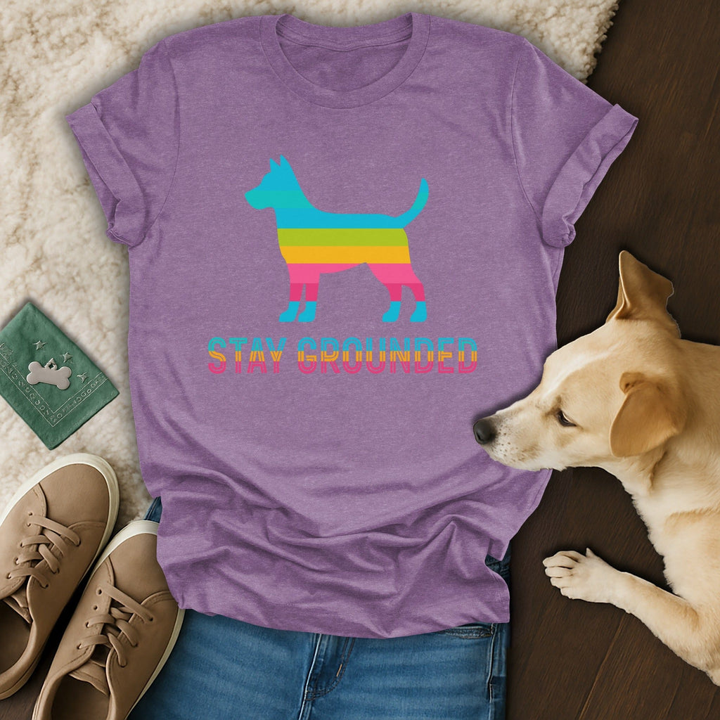 Stay Grounded Dog Silhouette Graphic T-Shirt
