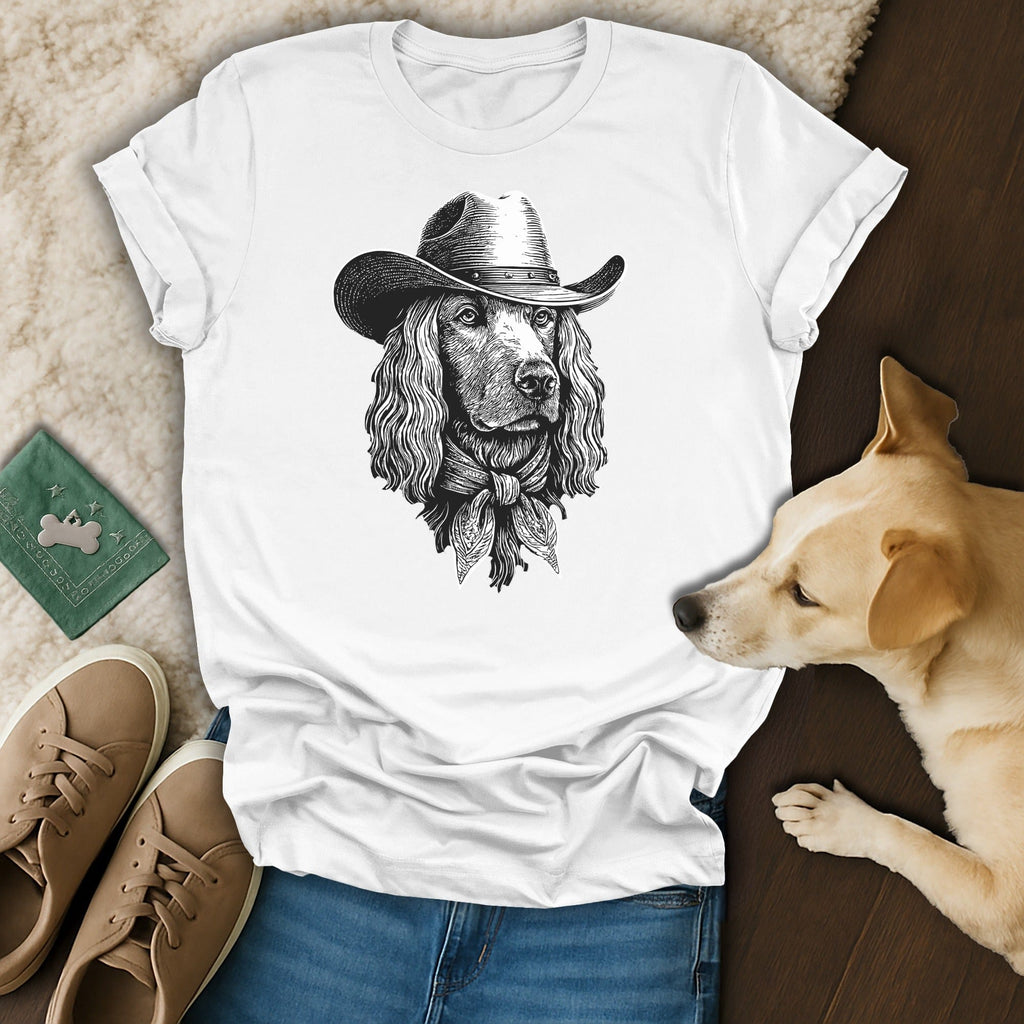 Cowboy Dog Graphic Tee for Pet Lovers T-shirt