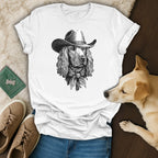 Cowboy Dog Graphic Tee for Pet Lovers T-shirt
