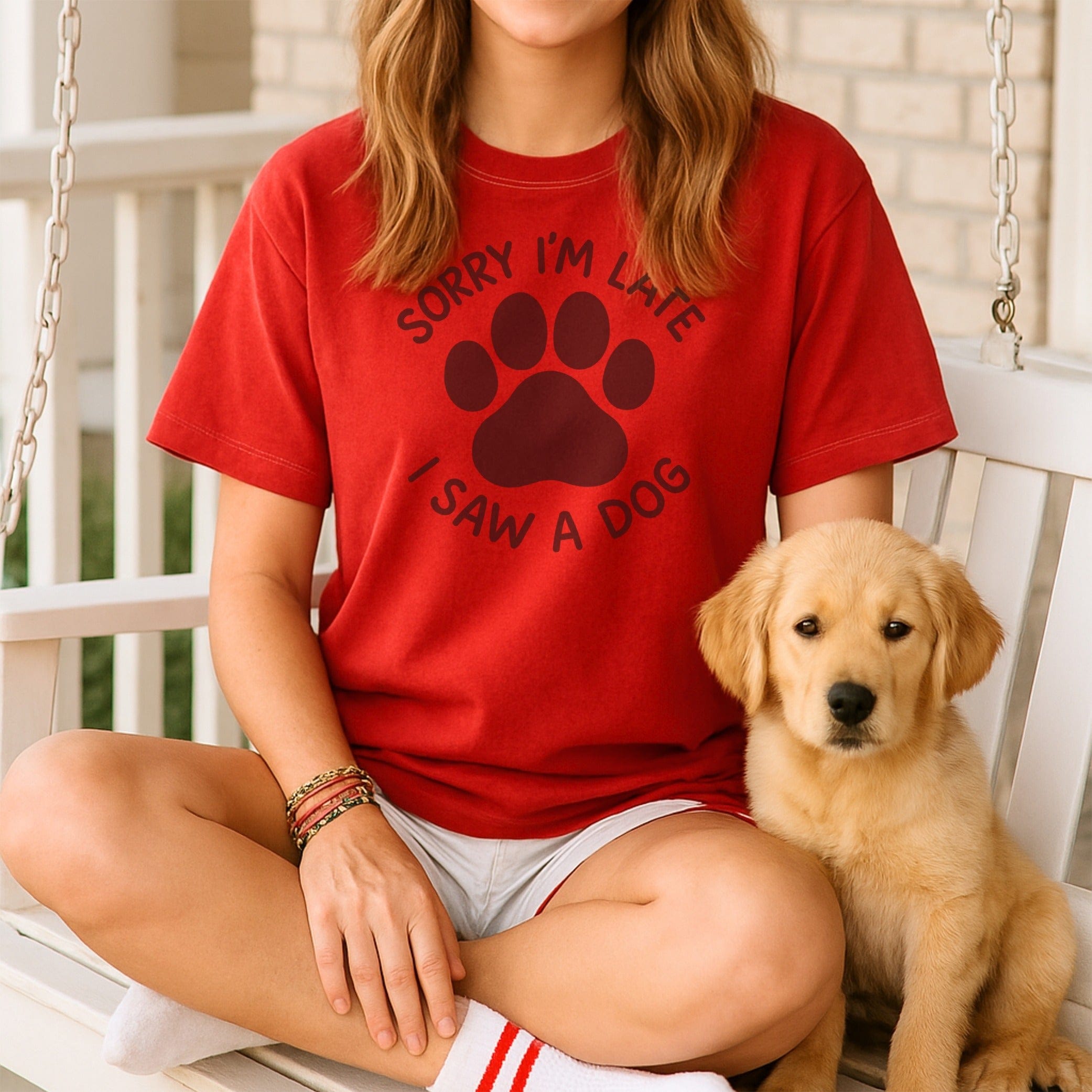 Sorry I'm Late I Saw A Dog T-Shirt