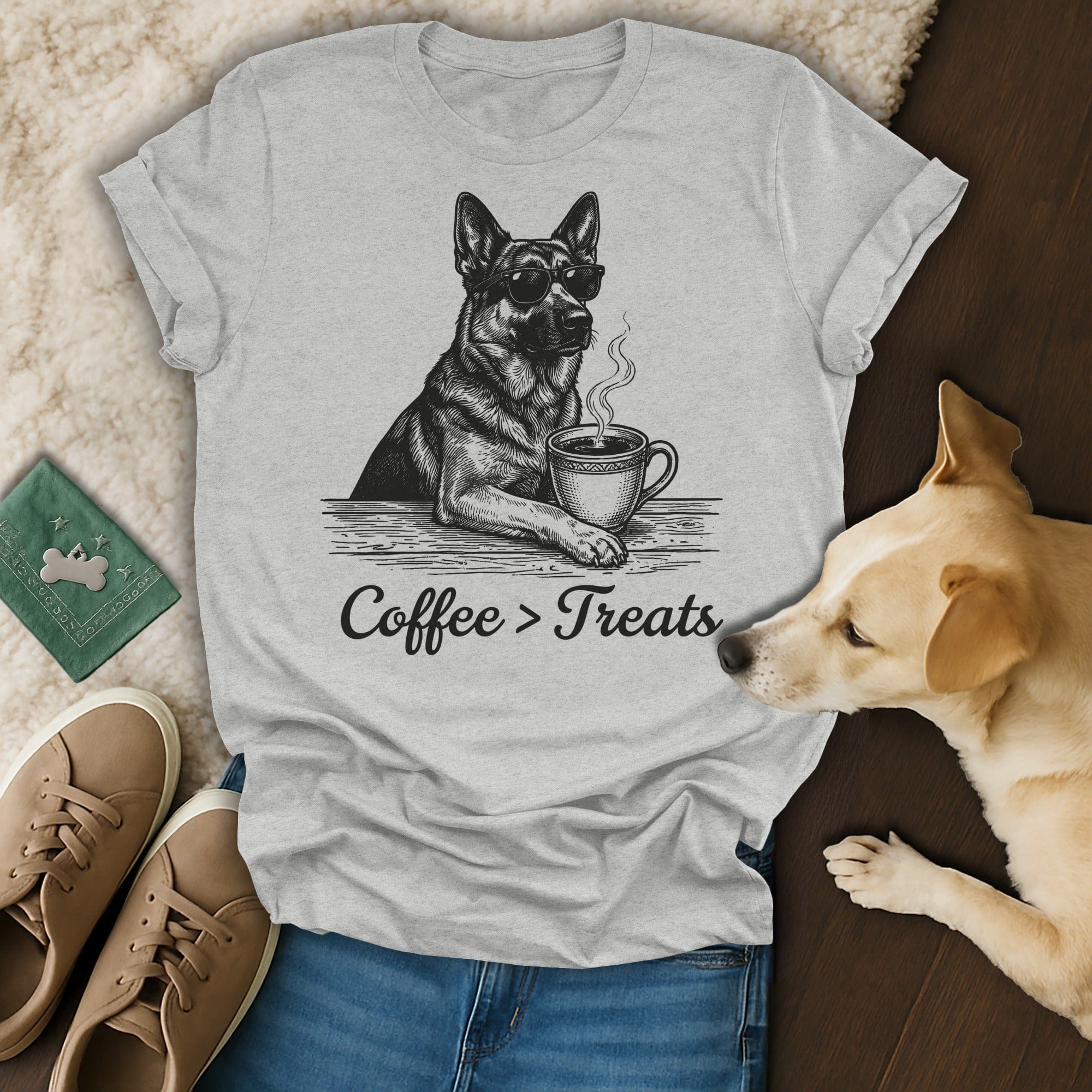 Funny German Shepherd Coffee Treats Dog Sunglasses product type