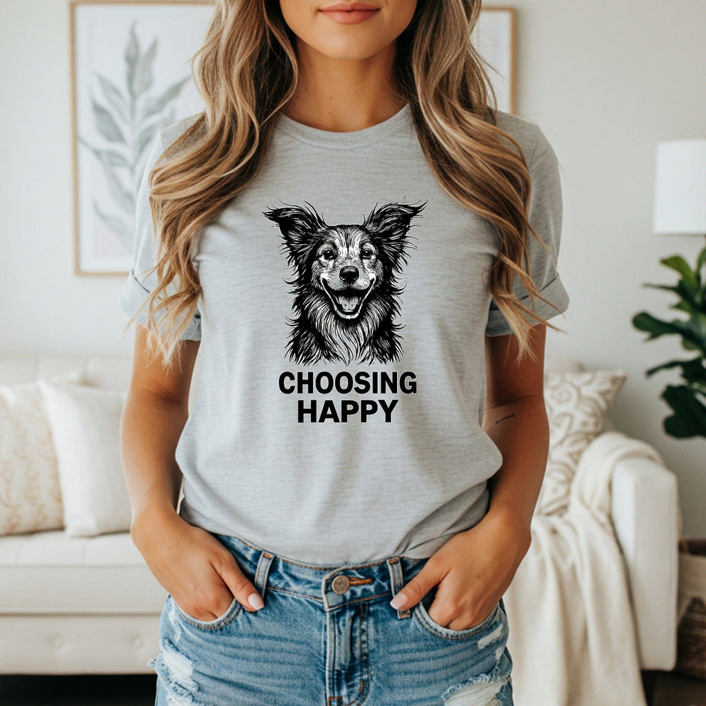 Choosing Happy Dog Graphic T-Shirt for Dog Lovers