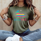 Small Wins Colorful Dog Graphic T-shirt