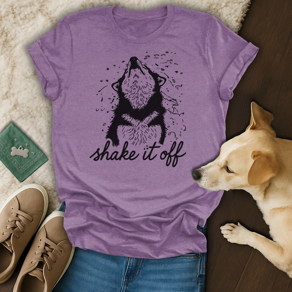 Shake It Off Wolf Graphic Tee Shirt Clothing Product