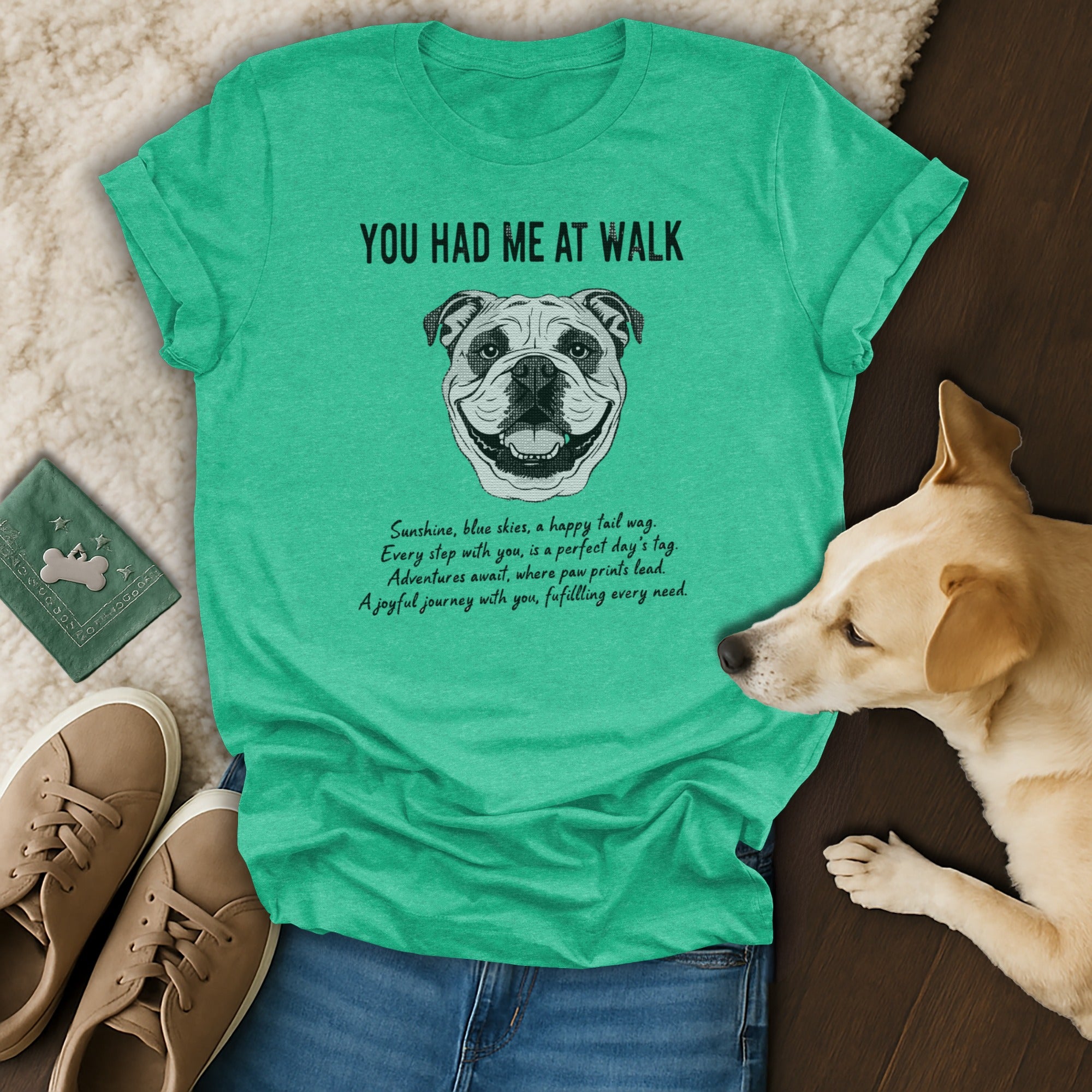 You Had Me At Walk Dog Lover Graphic T-Shirt Top