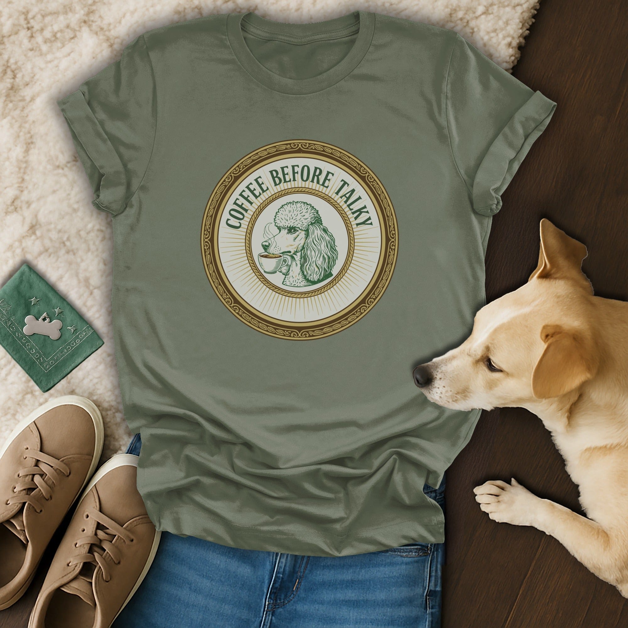 Coffee Before Talky Dog-Themed T-Shirt for Pet Lovers